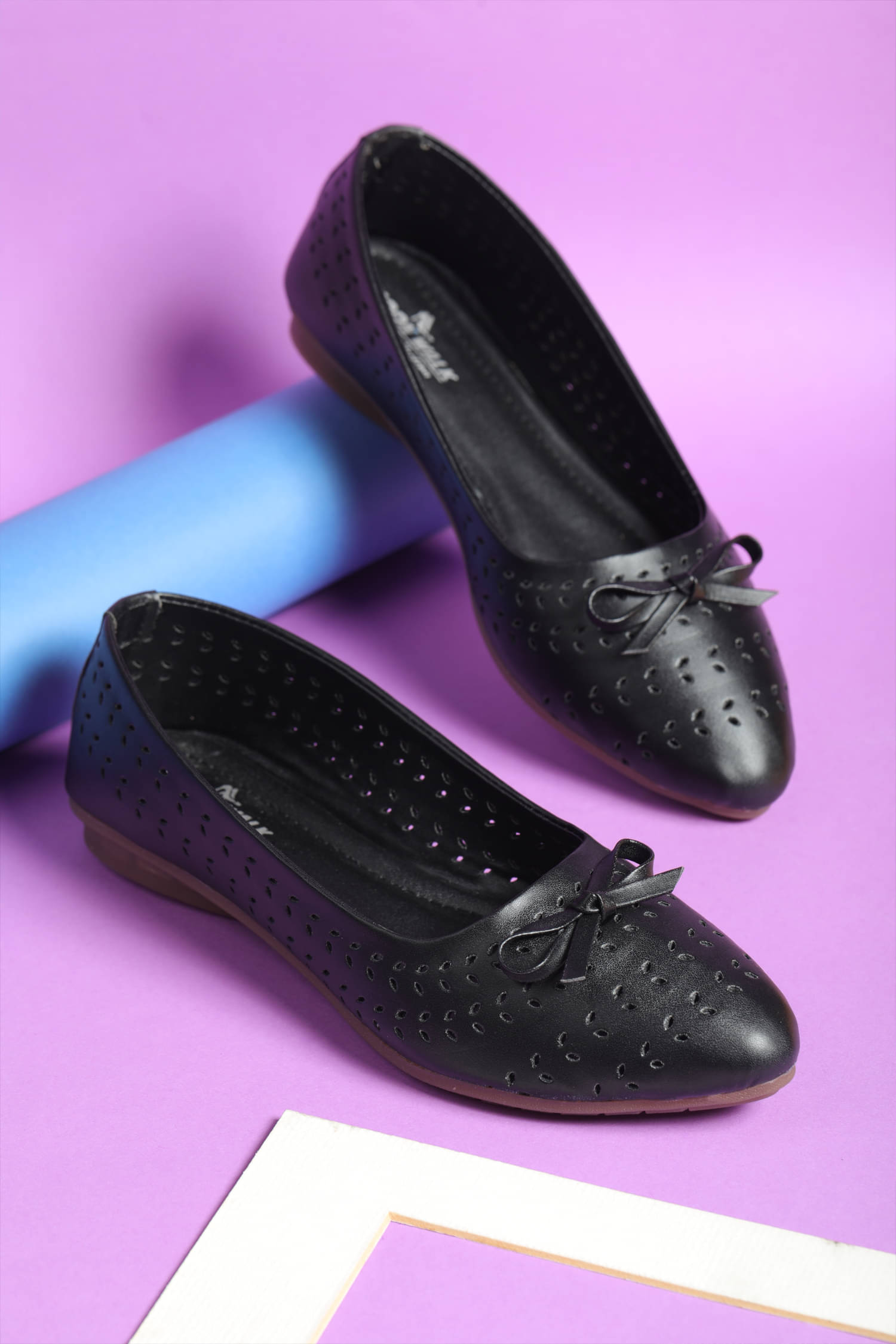     			Moonwalk Black Women's Flats