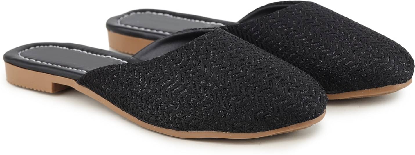     			Moonwalk Black Women's Flats