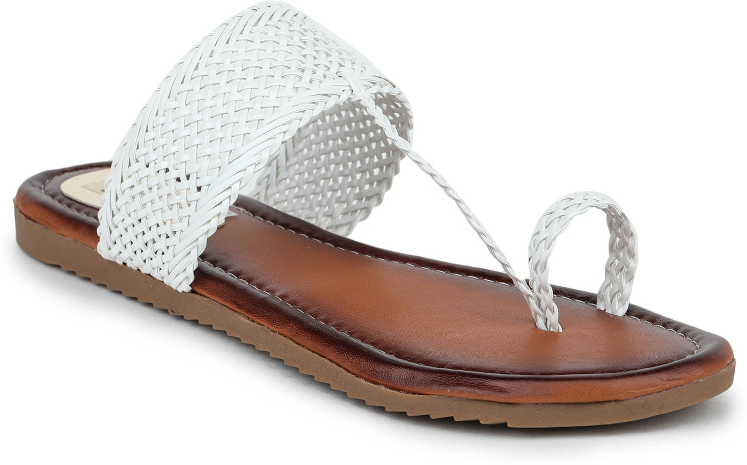     			Moonwalk White Women's Flats
