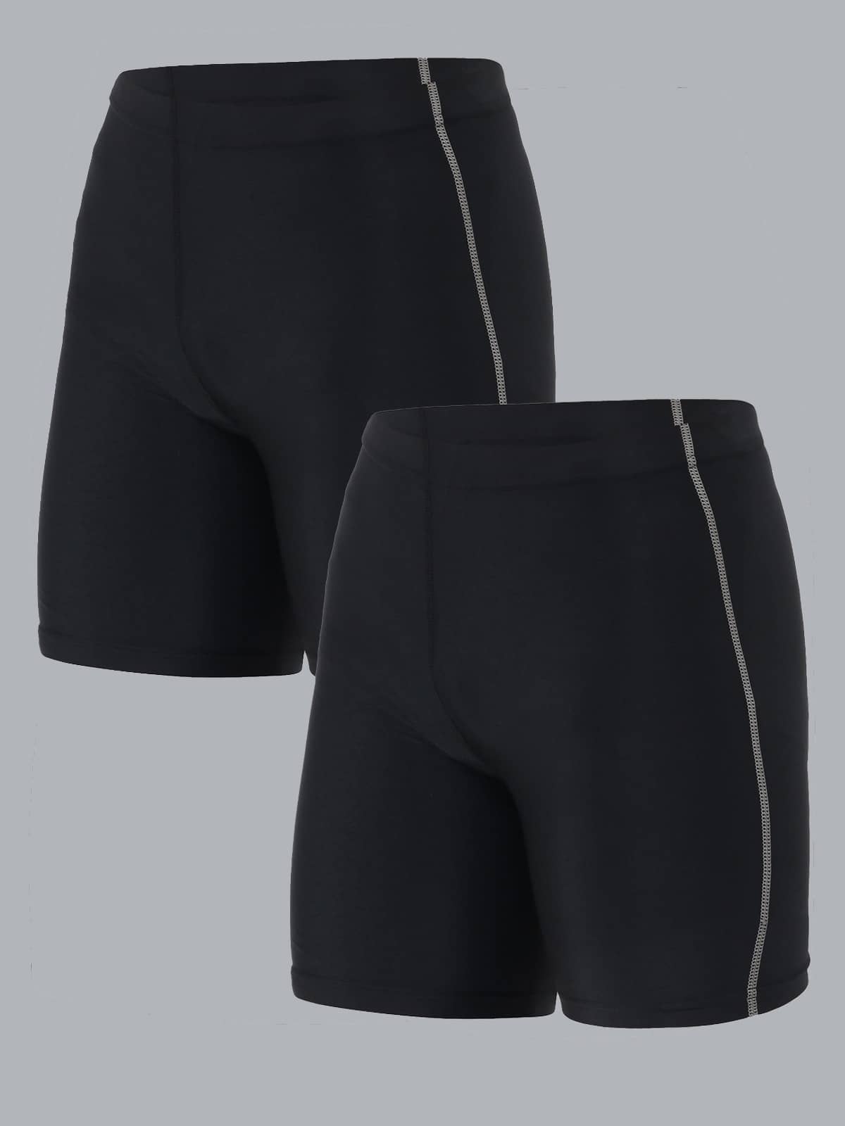 NEVER LOSE Black Polyester Men's Cycling Shorts ( Pack of 2 ) - Shorts | Buy online on ZillyBuy