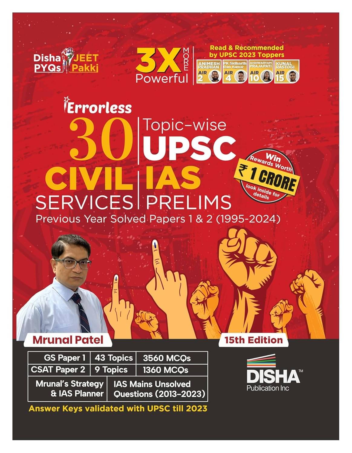     			30 Topic-wise UPSC Civil Services IAS Prelims Previous Year Solved Papers 1 & 2 (1995 - 2024) 15th Edition | General Studies & Aptitude (CSAT) PYQs Qu