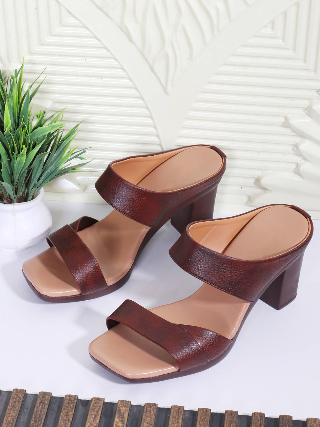 Aroom Brown Women's Sandal Heels Aroom Brown Women's Sandal Heels