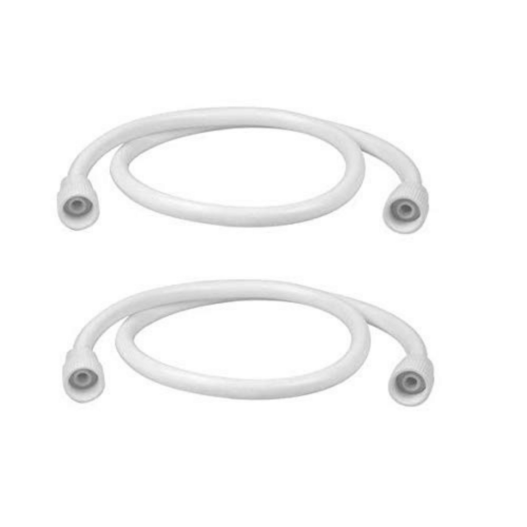 BATHBLISS 36" Inches Connection Pipe | Ptmt Heavy Duty Connection Pipe | Suitable For Geysers, Countertop Faucets/Water Taps | (Set Of 2), White