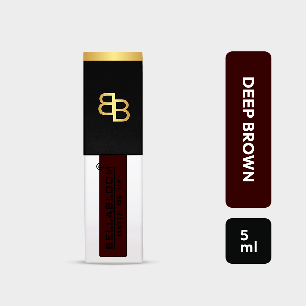     			BELLABLOOM Deep Brown Liquid Matte Finish Waterproof Lipstick, 5ml