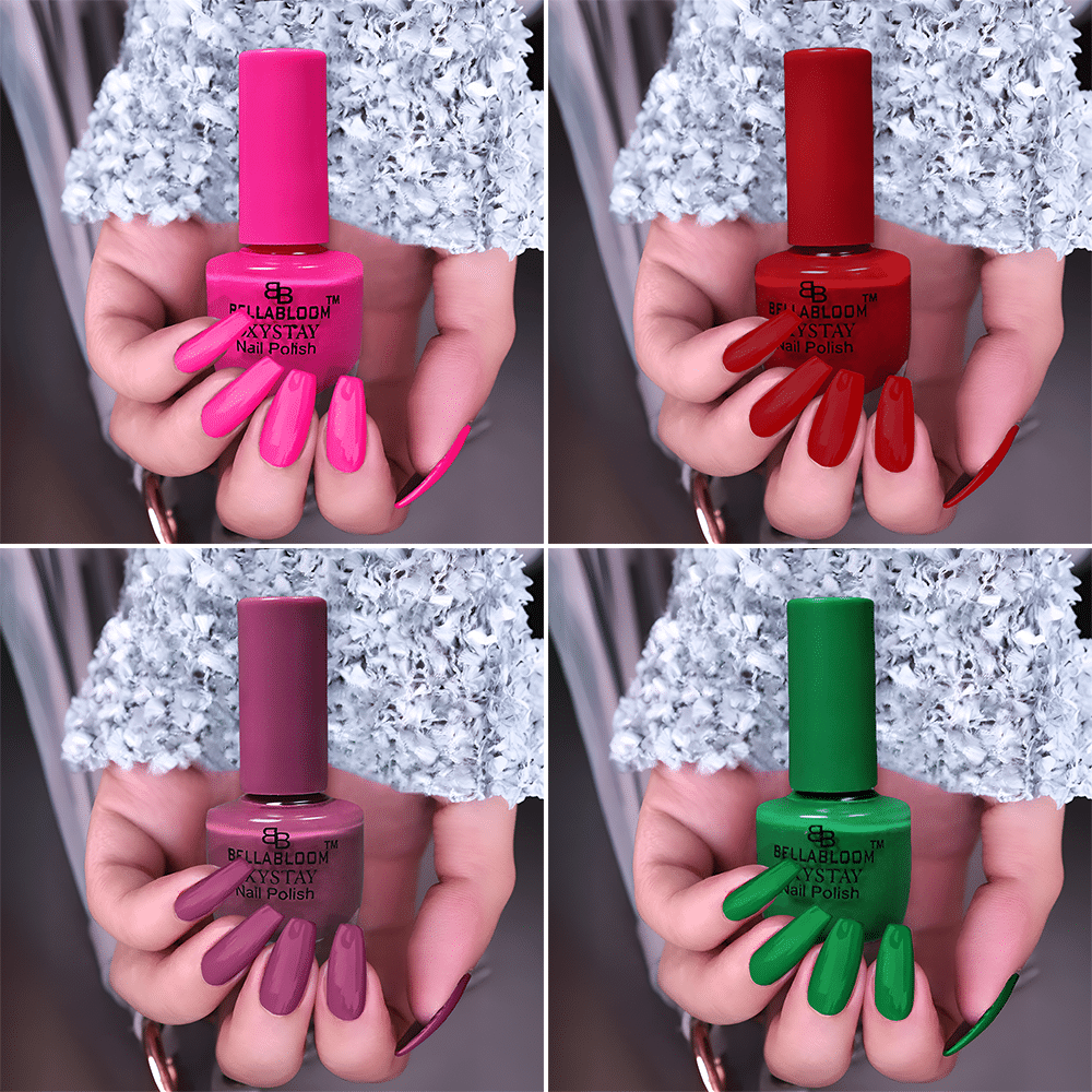     			BELLABLOOM Multi Glossy Nail Polish 40 ( Pack of 4 )