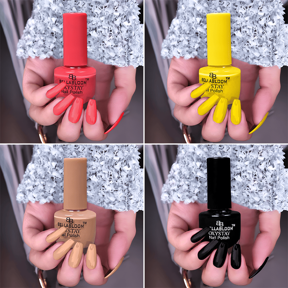     			BELLABLOOM Multi Glossy Nail Polish 40 ( Pack of 4 )