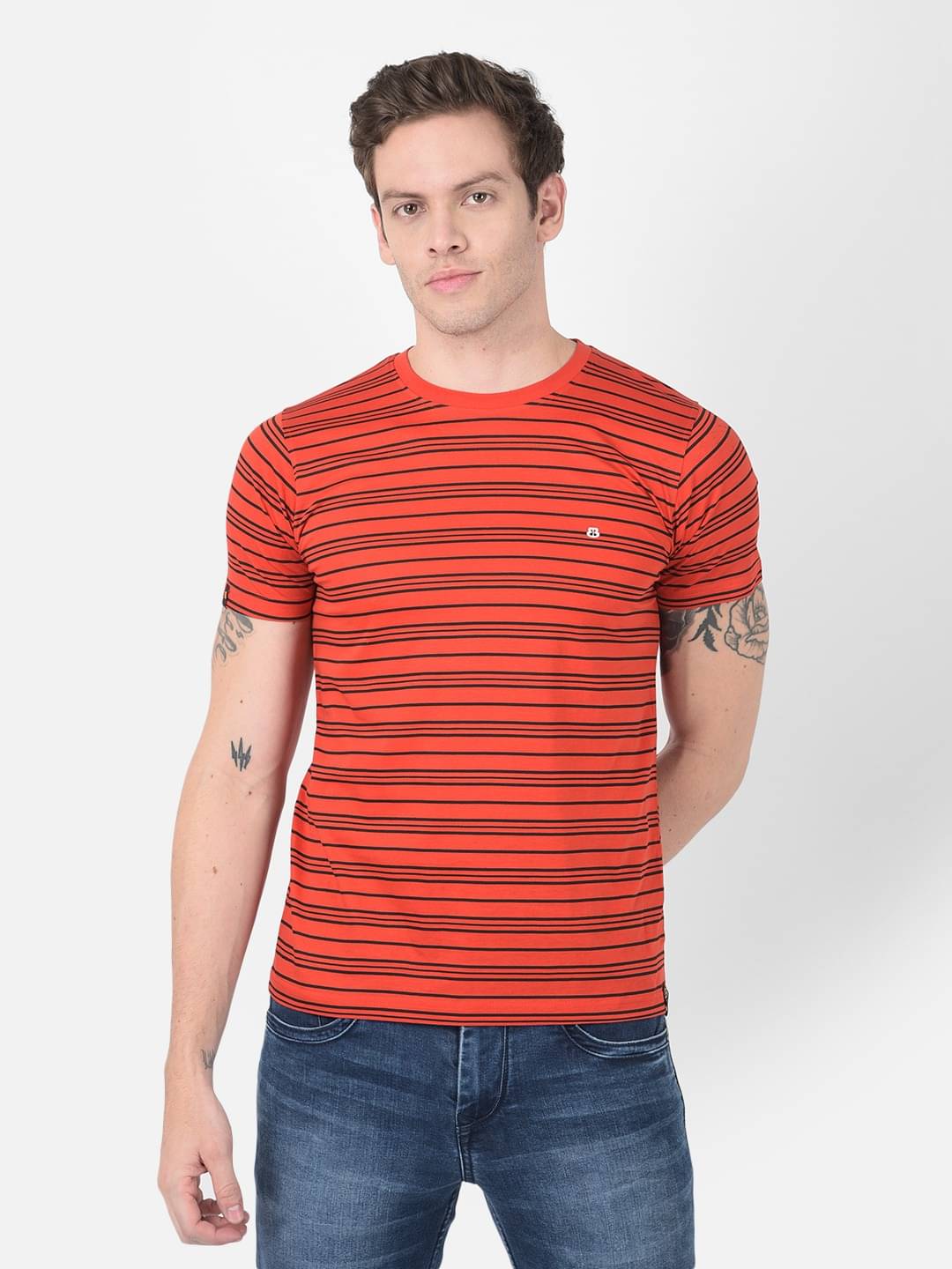 BERRYBLUES 100% Cotton Regular Fit Printed Half Sleeves Men's Round T-Shirt - Red ( Pack of 1 ) BERRYBLUES 100% Cotton Regular Fit Printed Half Sleeves Men's Round T-Shirt - Red ( Pack of 1 )