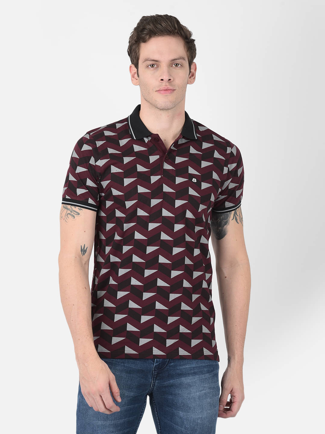     			BERRYBLUES 100% Cotton Regular Fit Printed Half Sleeves Men's V-Neck T-Shirt - Purple ( Pack of 1 )