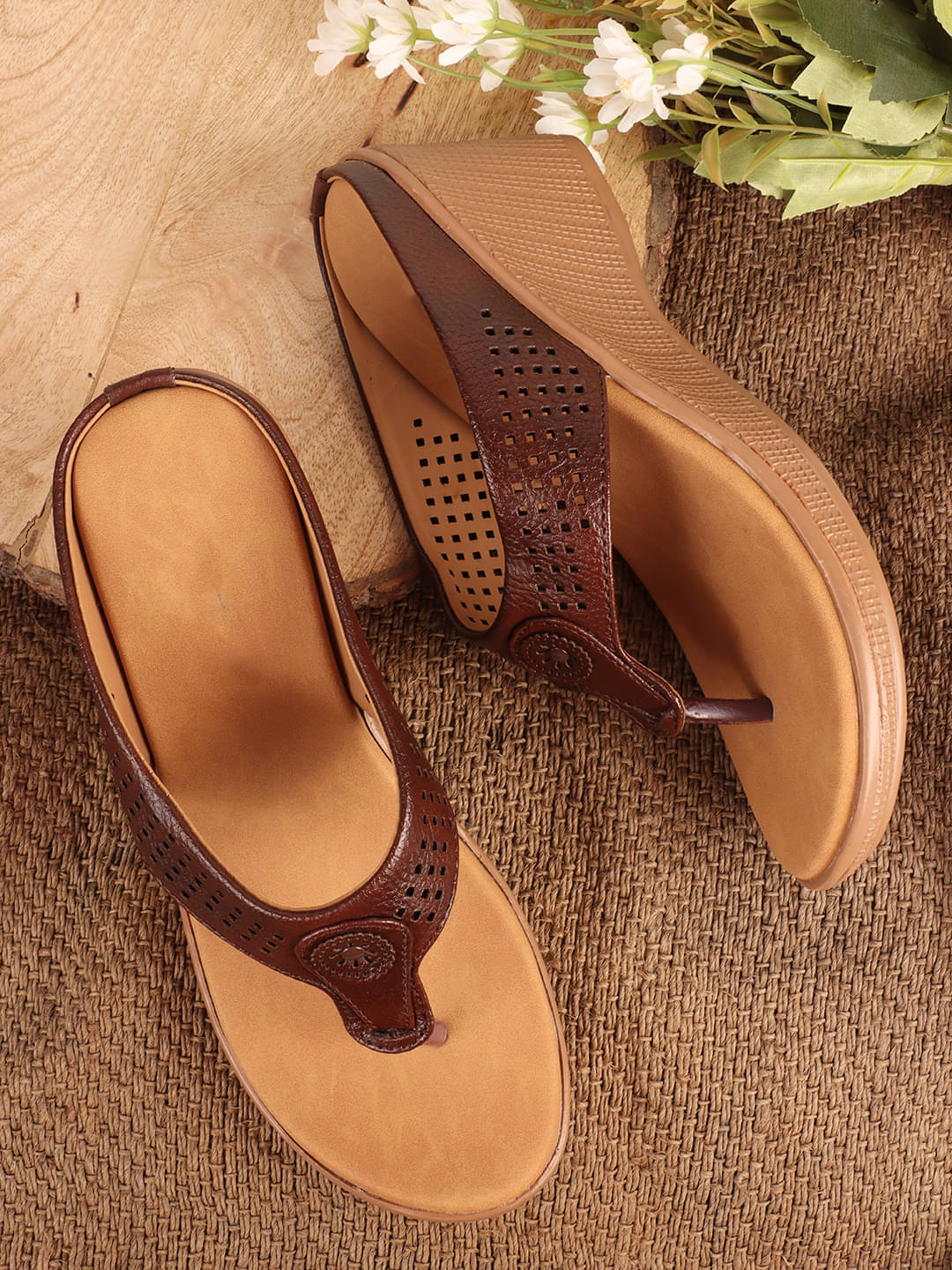 Carrito Brown Women's Slip On Heels     			Carrito Brown Women's Slip On Heels