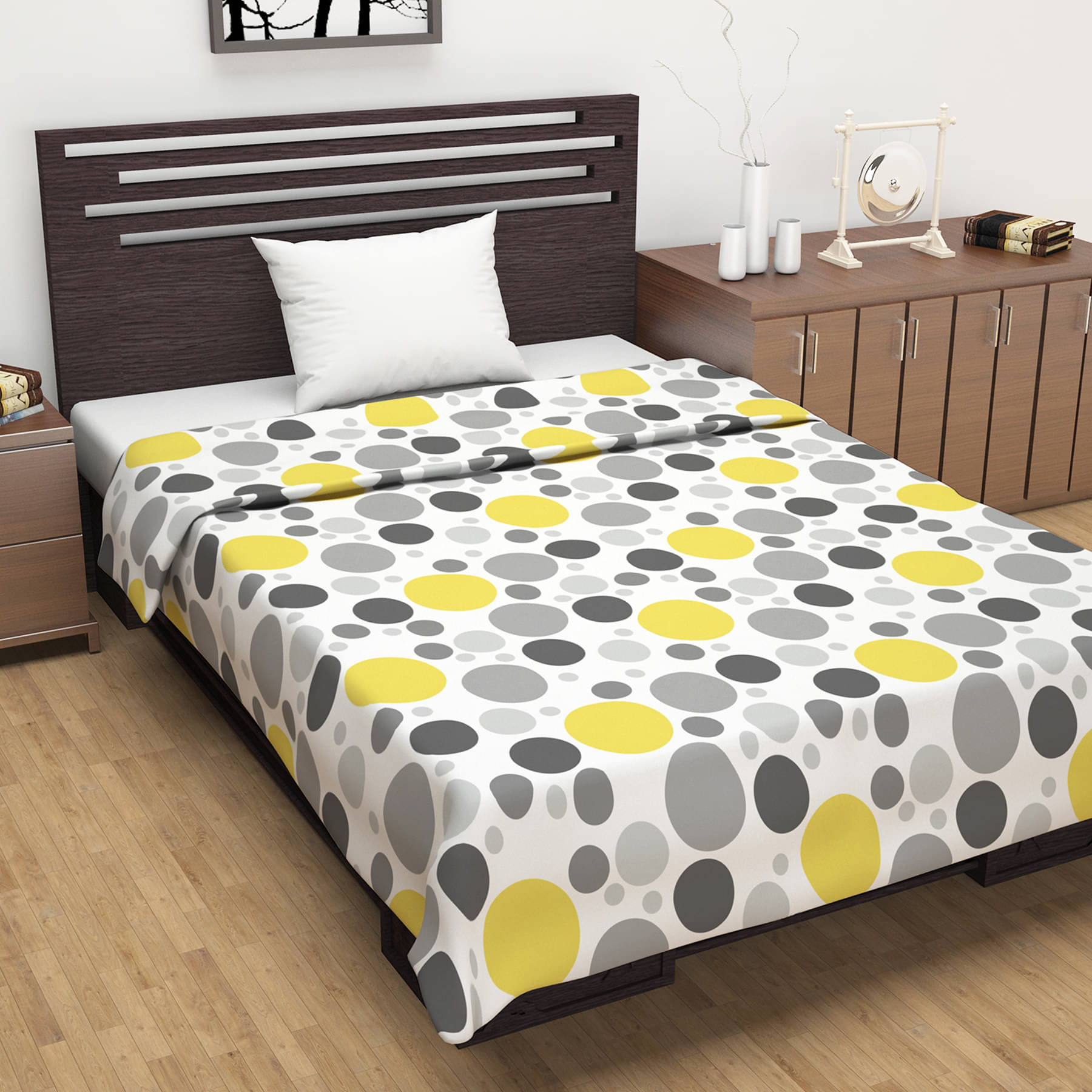 DIVINE CASA Cotton Geometric Single Bed Blanket ( 210 cm x 140 cm ) - Grey ( Pack of 1 ) DIVINE CASA Cotton Geometric Single Bed Blanket ( 210 cm x 140 cm ) - Grey ( Pack of 1 )