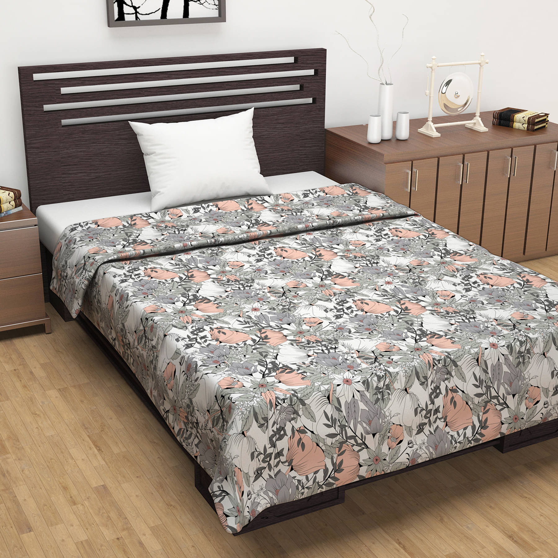     			DIVINE CASA Cotton Nature Single Bed Blanket ( 210 cm x 140 cm ) - Grey ( Pack of 1 )