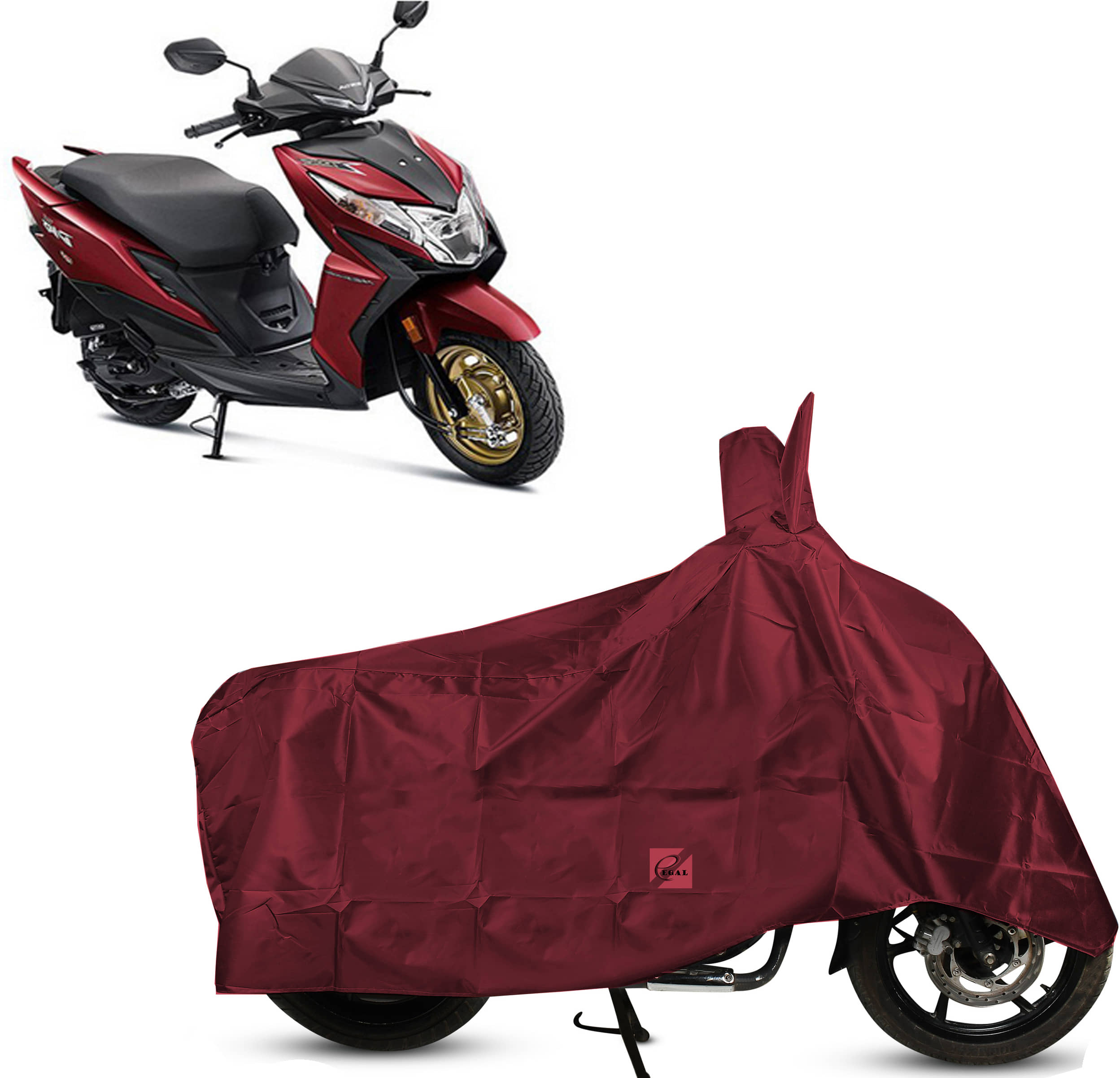 EGAL Bike Body Cover for Honda Honda Dio BS6 BS6 ( Pack of 1 ) , Maroon