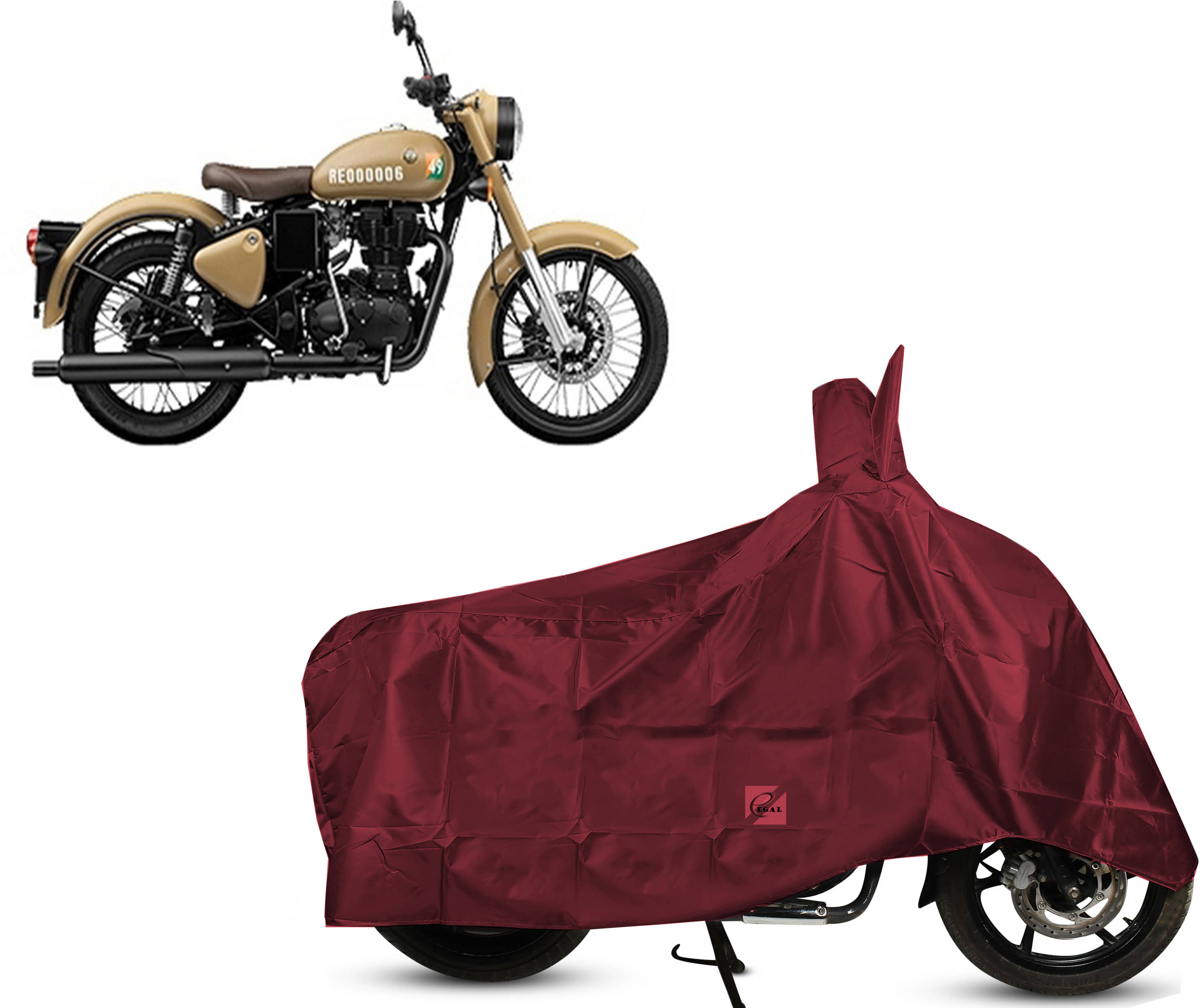 EGAL Bike Body Cover for Royal Enfield Royal Enfield Classic 350 Signalsv ( Pack of 1 ) , Maroon