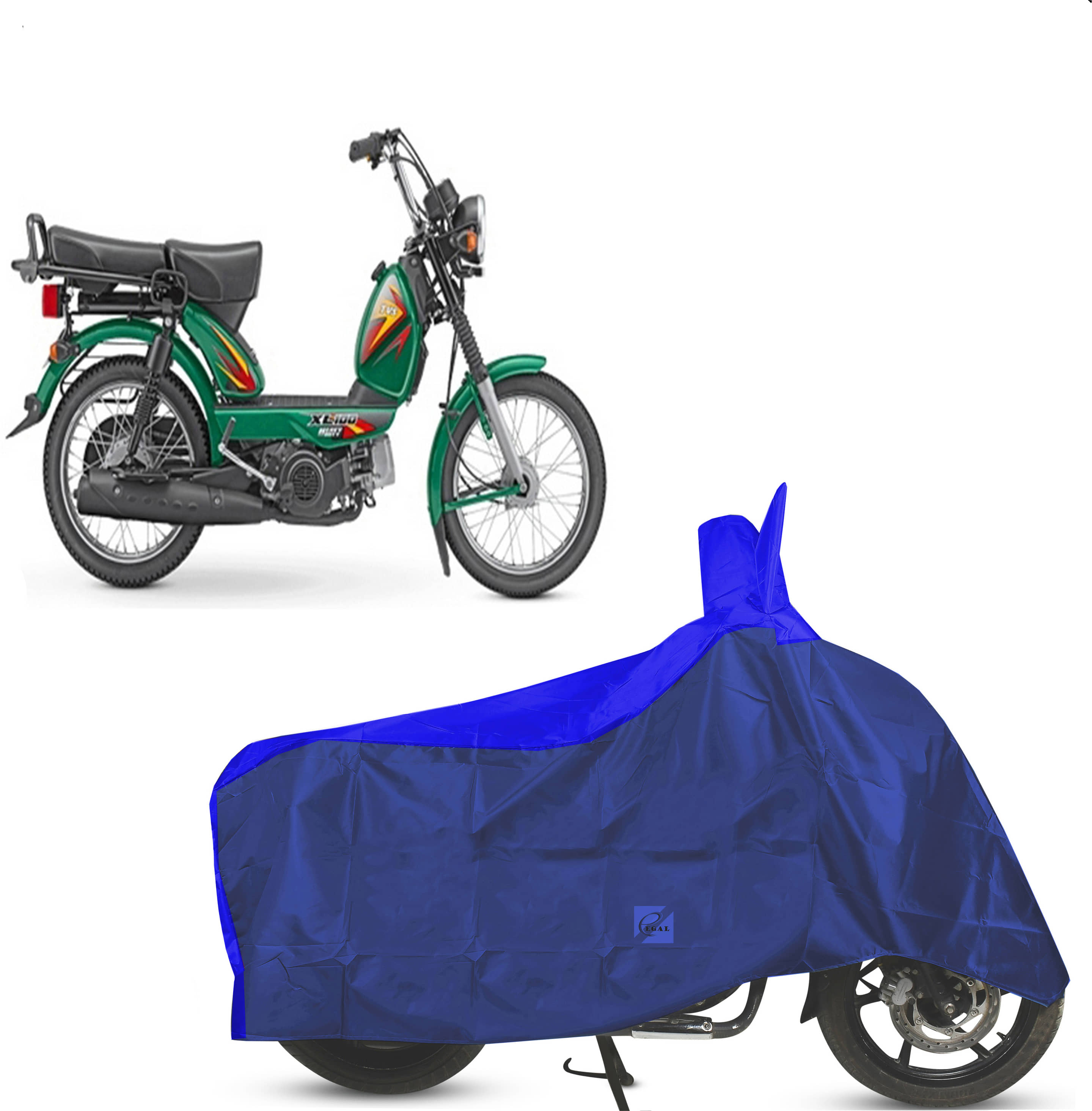 EGAL Bike Body Cover for TVS TVS XL 100 Heavy Duty ( Pack of 1 ) , Blue