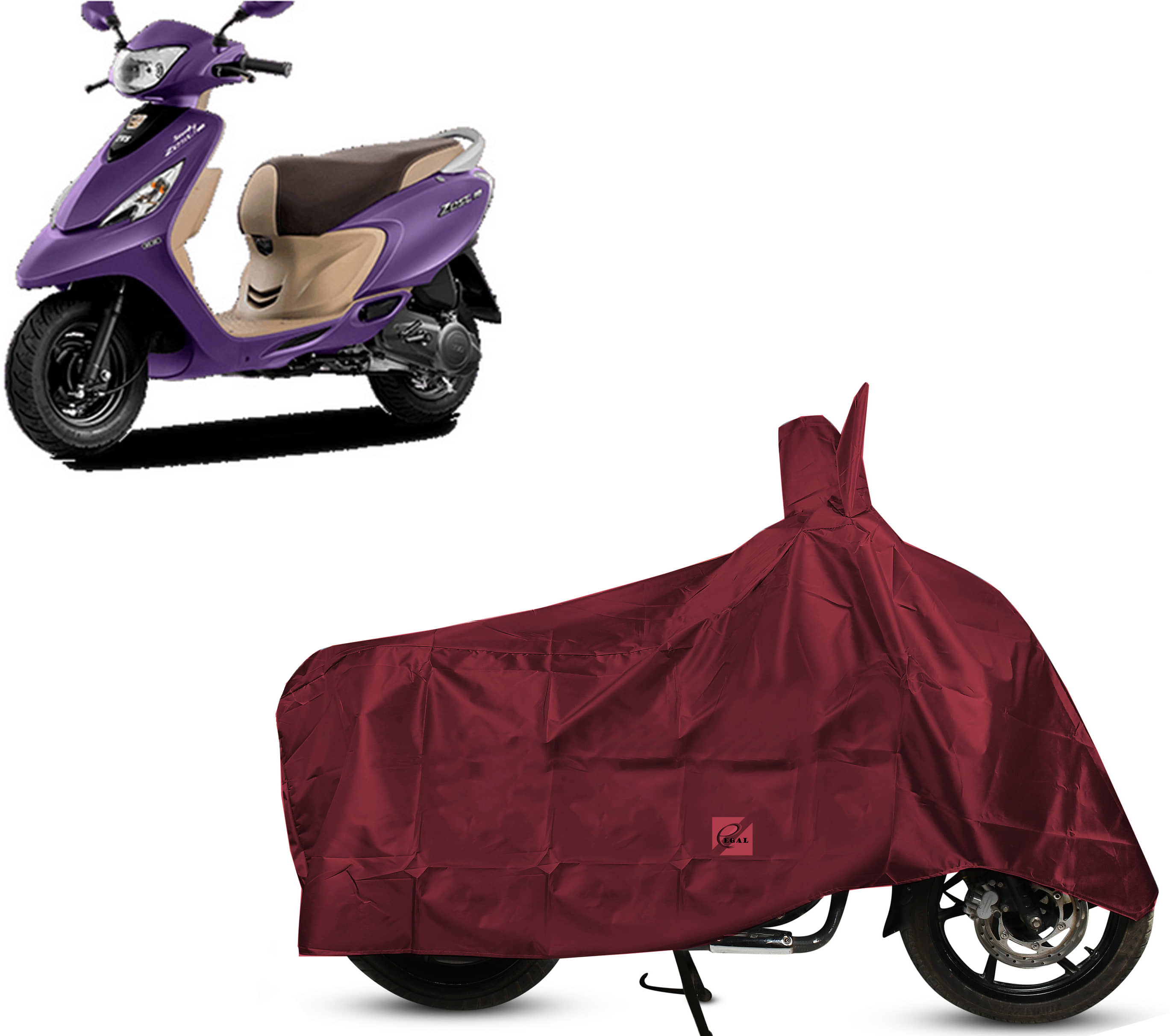 EGAL Bike Body Cover for TVS Scooty Zest 110 BS6 ( Pack of 1 ) , Maroon