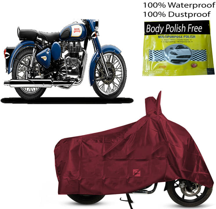 EGAL Bike Body Cover for Royal Enfield Royal Enfield Bullet 350 ( Pack of 1 ) , Maroon