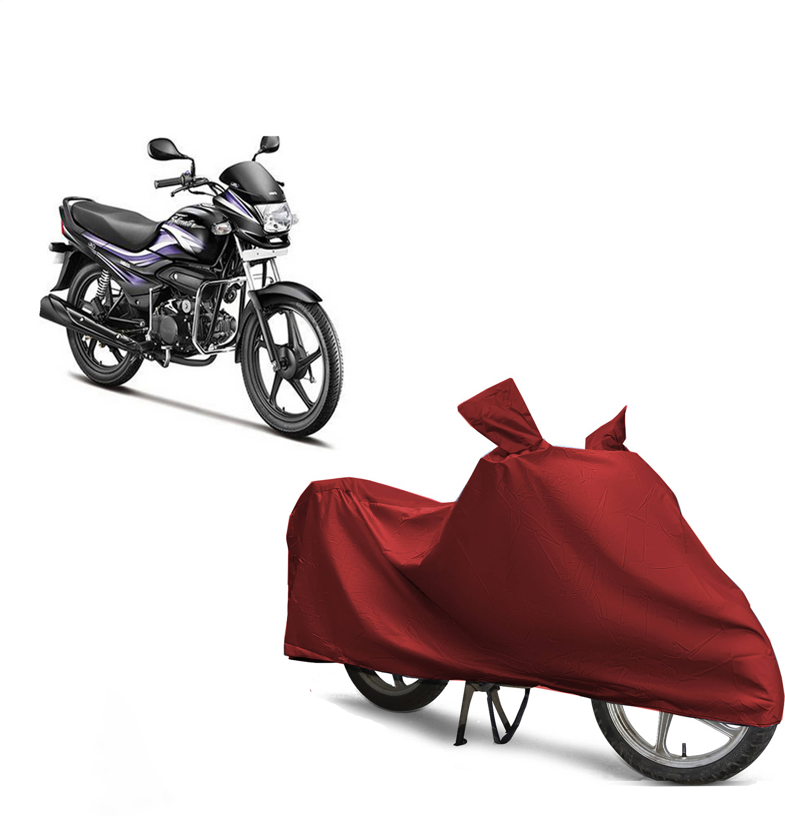EGAL Bike Body Cover for Hero Hero Super Splendor iSmart BS6 ( Pack of 1 ) , Maroon