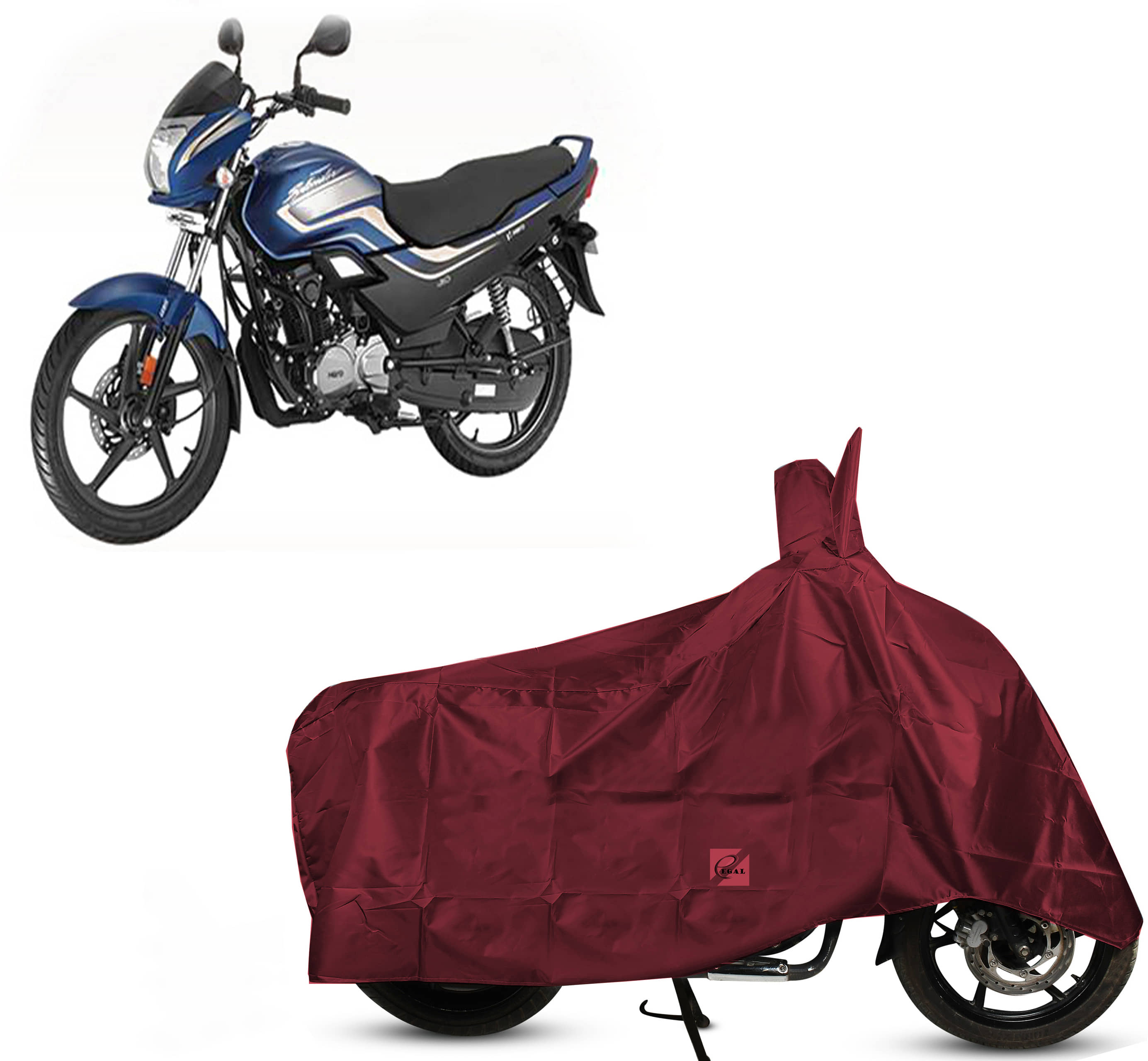 EGAL Bike Body Cover for Hero Hero Super Splendor New ( Pack of 1 ) , Maroon