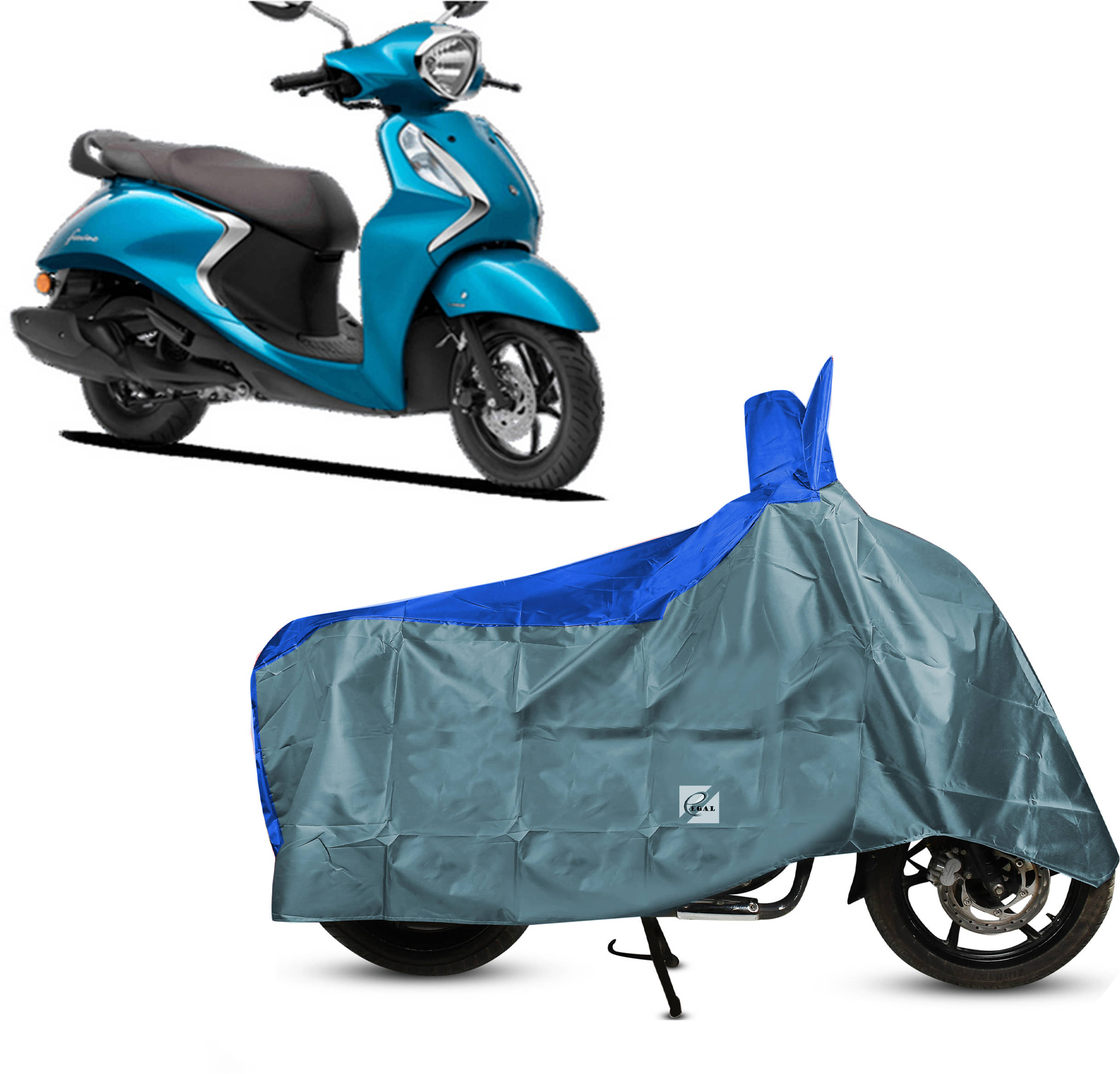 EGAL Bike Body Cover for Yamaha Yamaha Fascino 125 BS6 ( Pack of 1 ) , Grey