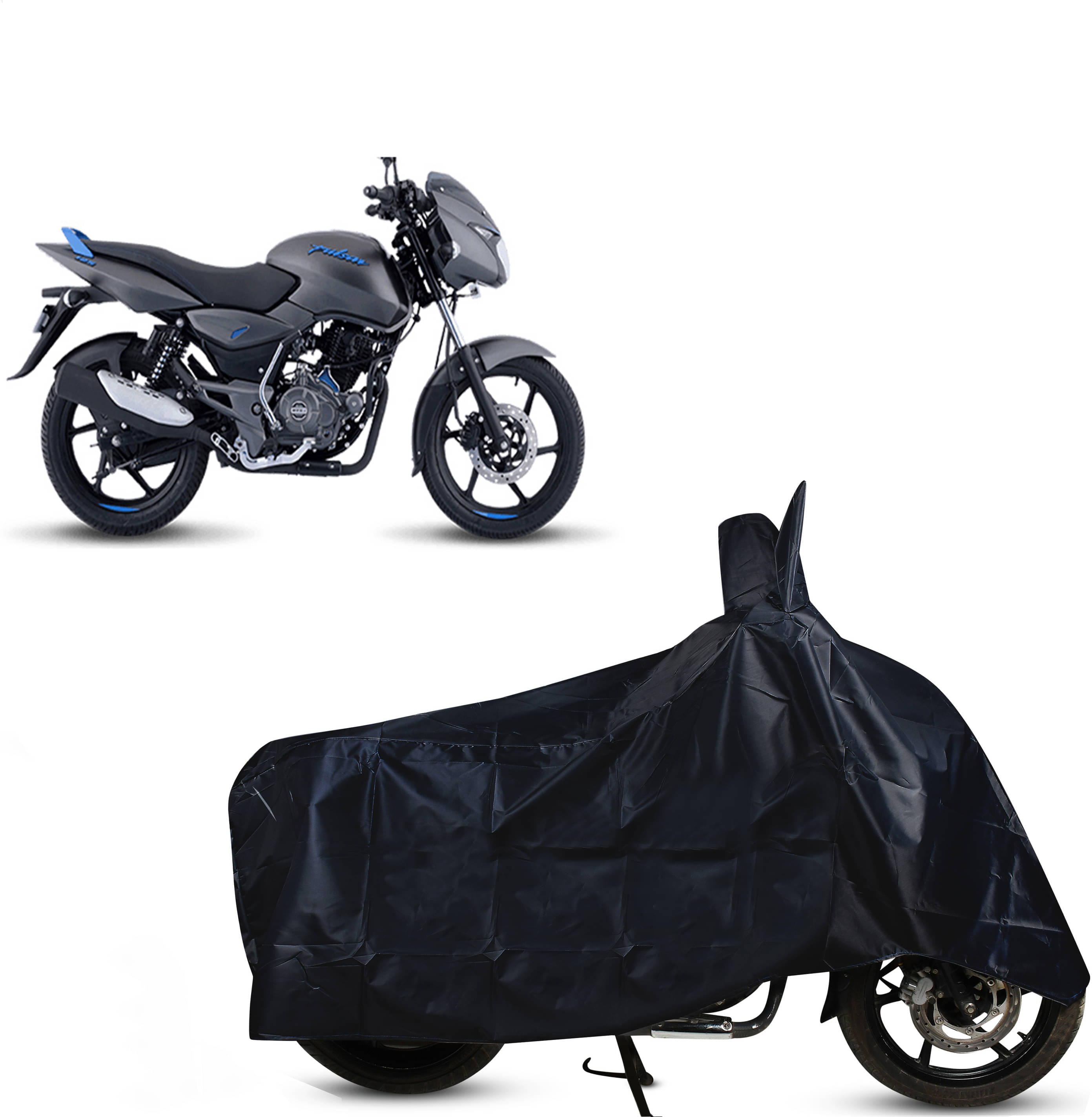 EGAL Bike Body Cover for Bajaj Pulsar 125 Neon BS6 ( Pack of 1 ) , Black EGAL Bike Body Cover for Bajaj Pulsar 125 Neon BS6 ( Pack of 1 ) , Black