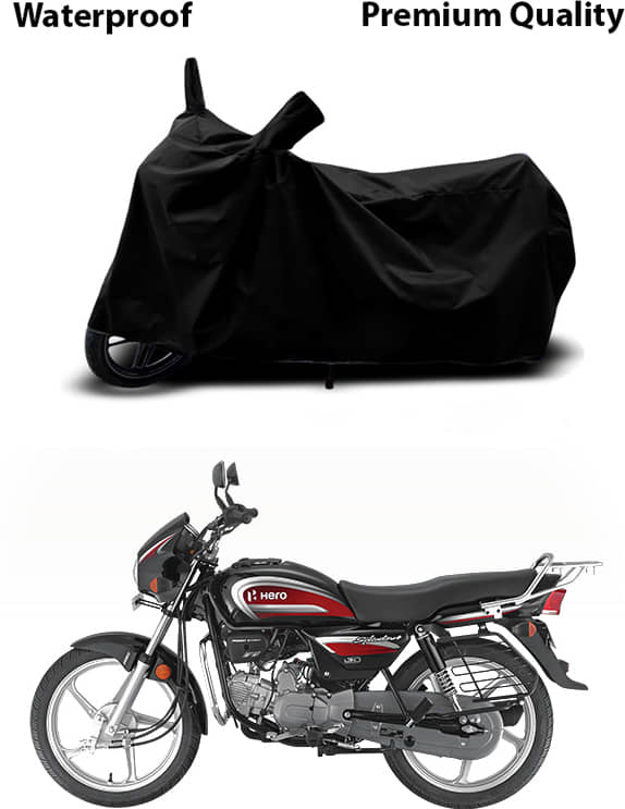 EGAL Bike Body Cover for Hero Splendor+ New ( Pack of 1 ) , Black