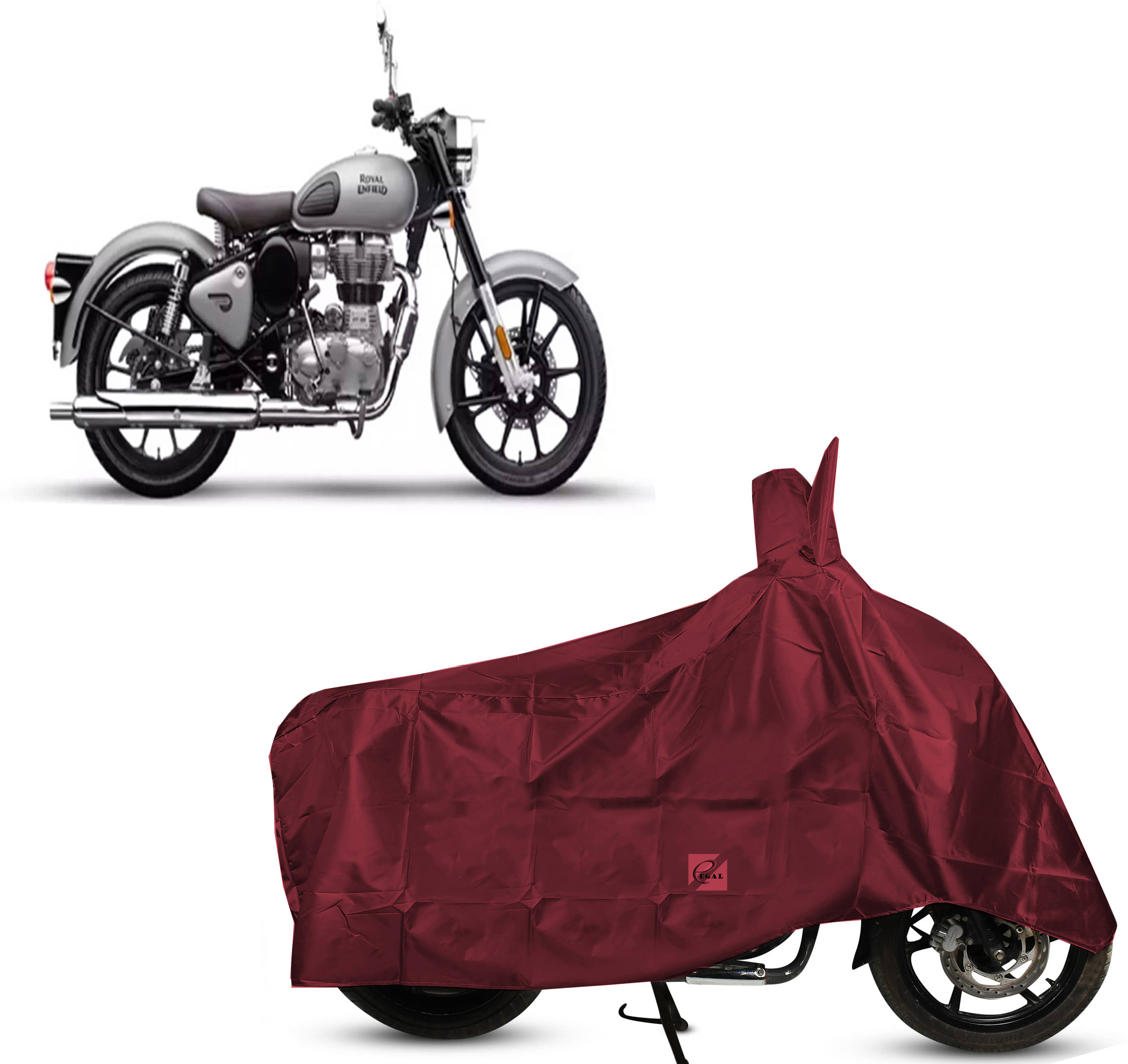 EGAL Bike Body Cover for Royal Enfield Royal Enfield Bullet 350 New BS6 ( Pack of 1 ) , Maroon