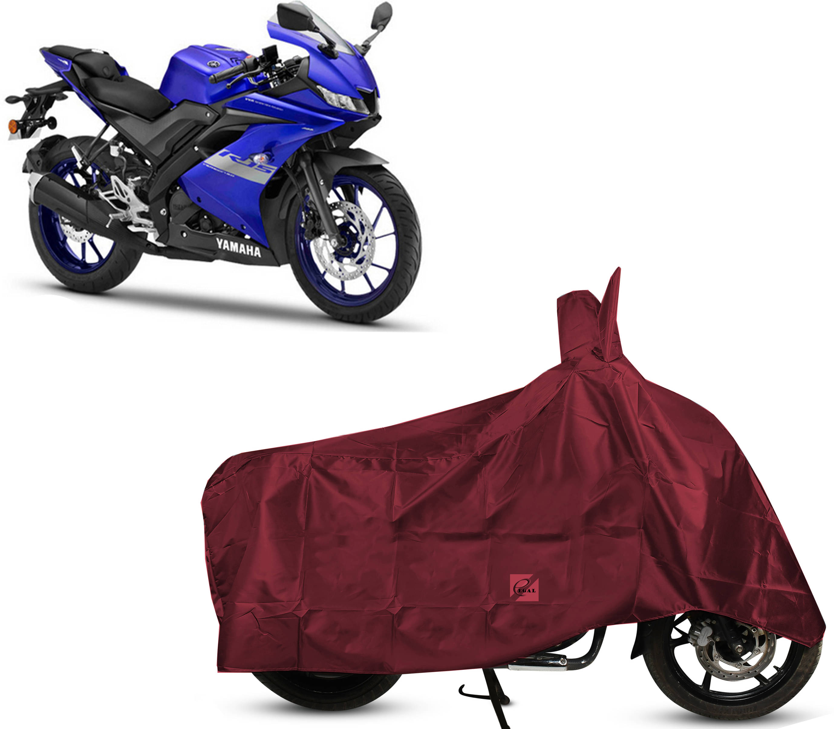     			EGAL Bike Body Cover for Yamaha Yamaha YZF-R15 V3 New BS6 ( Pack of 1 ) , Maroon