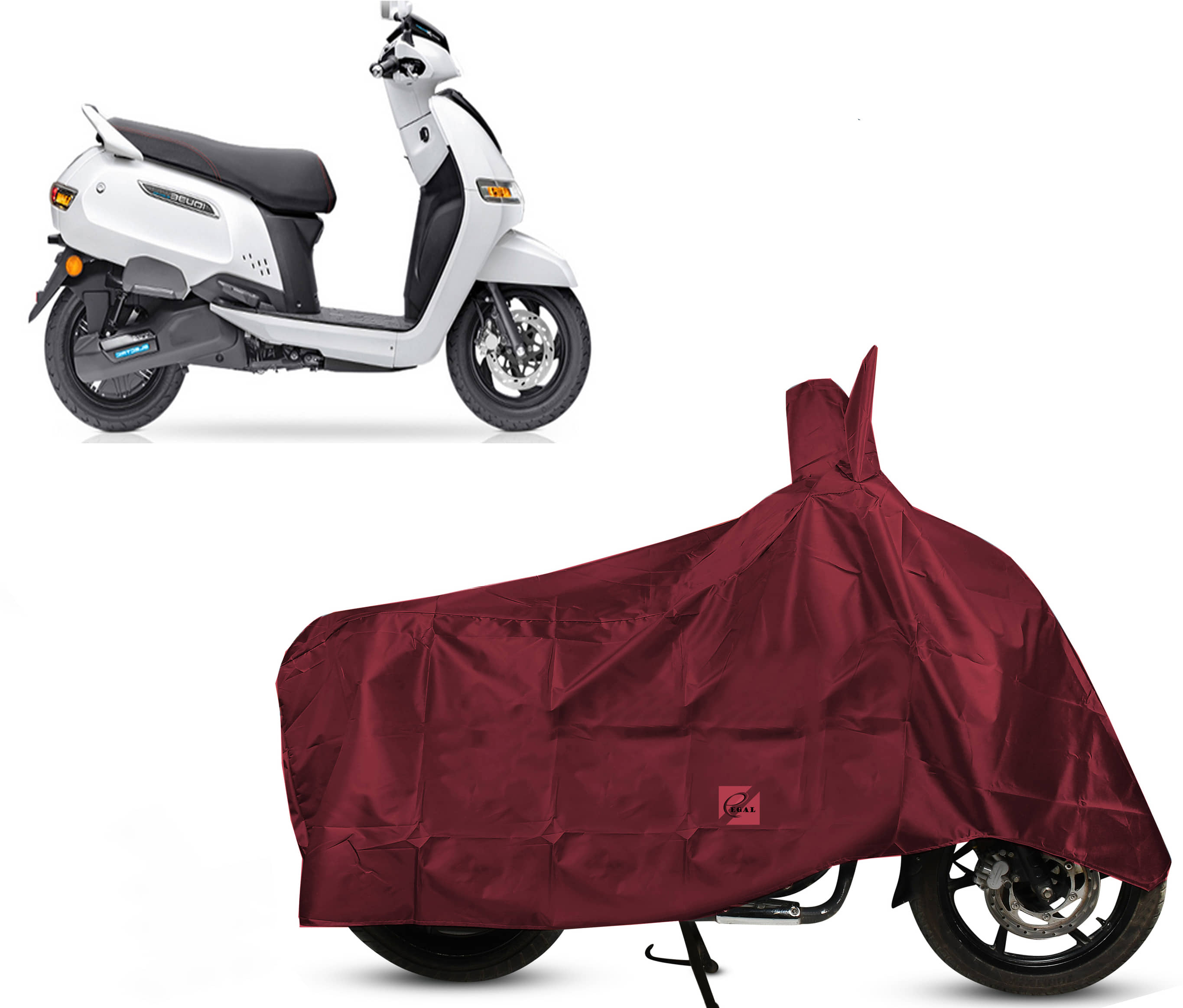 EGAL Bike Body Cover for TVS TVS iQube Electric ( Pack of 1 ) , Maroon