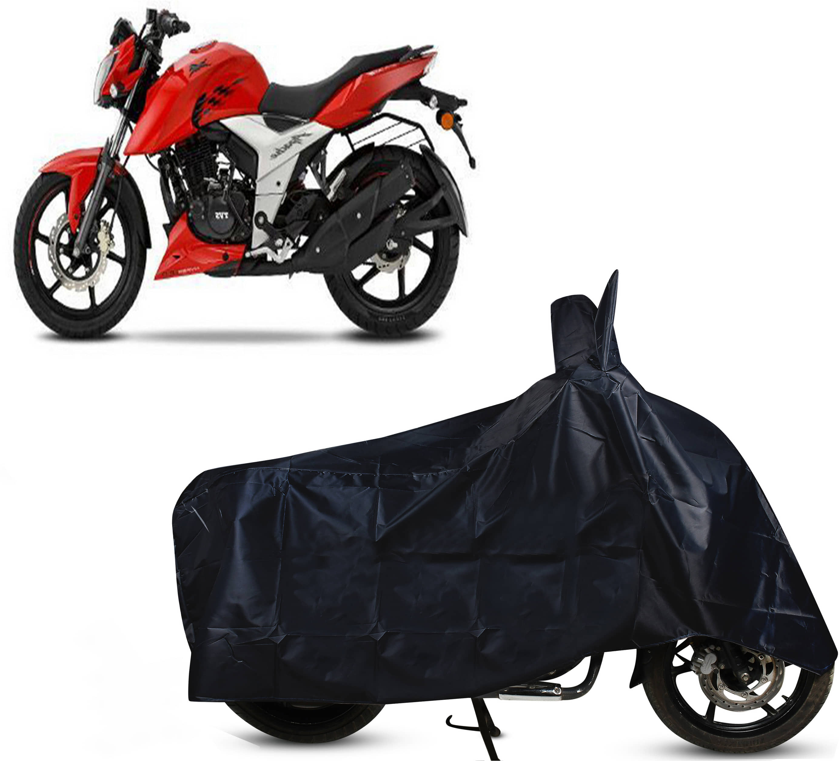 EGAL Bike Body Cover for TVS TVS Apache RTR 160 4V BS6 ( Pack of 1 ) , Black