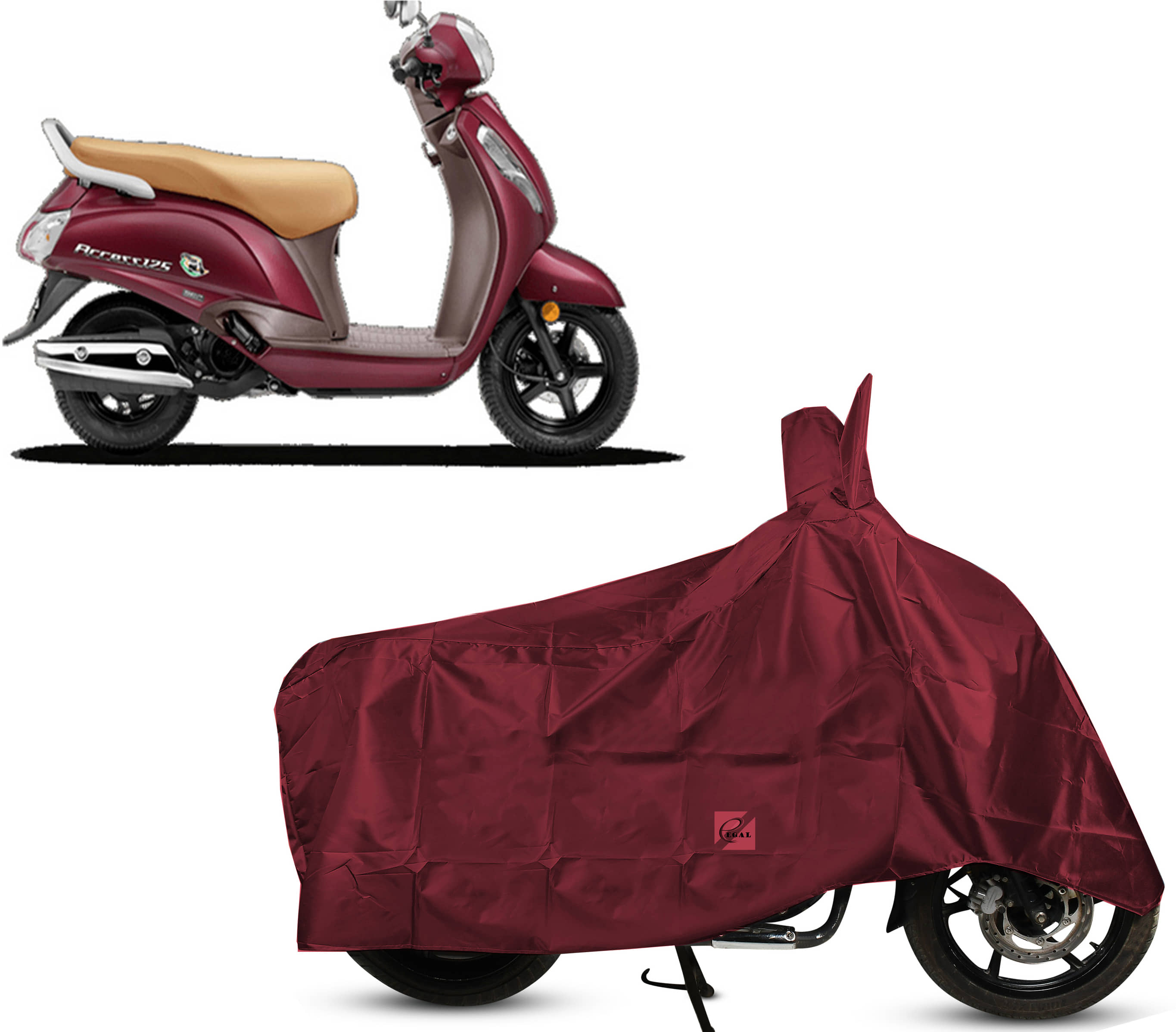 EGAL Bike Body Cover for Suzuki Suzuki Access 125 SE BS6 ( Pack of 1 ) , Maroon