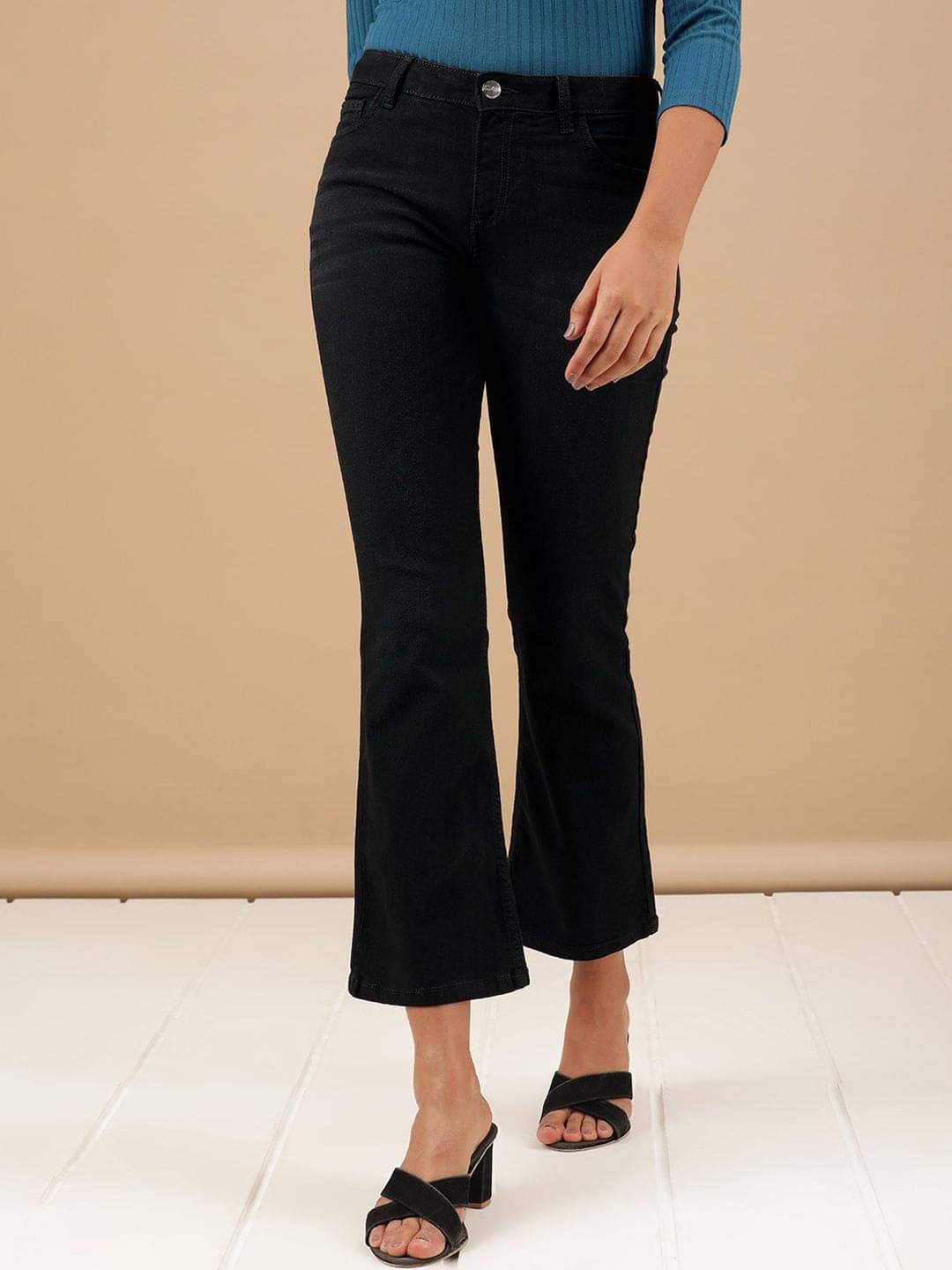     			Freehand - Black Cotton Blend Bootcut Women's Jeans ( Pack of 1 )