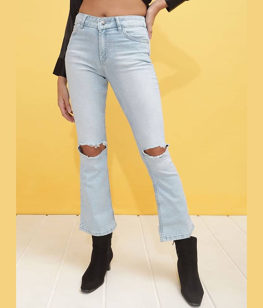 Freehand - Blue Cotton Blend Bootcut Women's Jeans ( Pack of 1 )