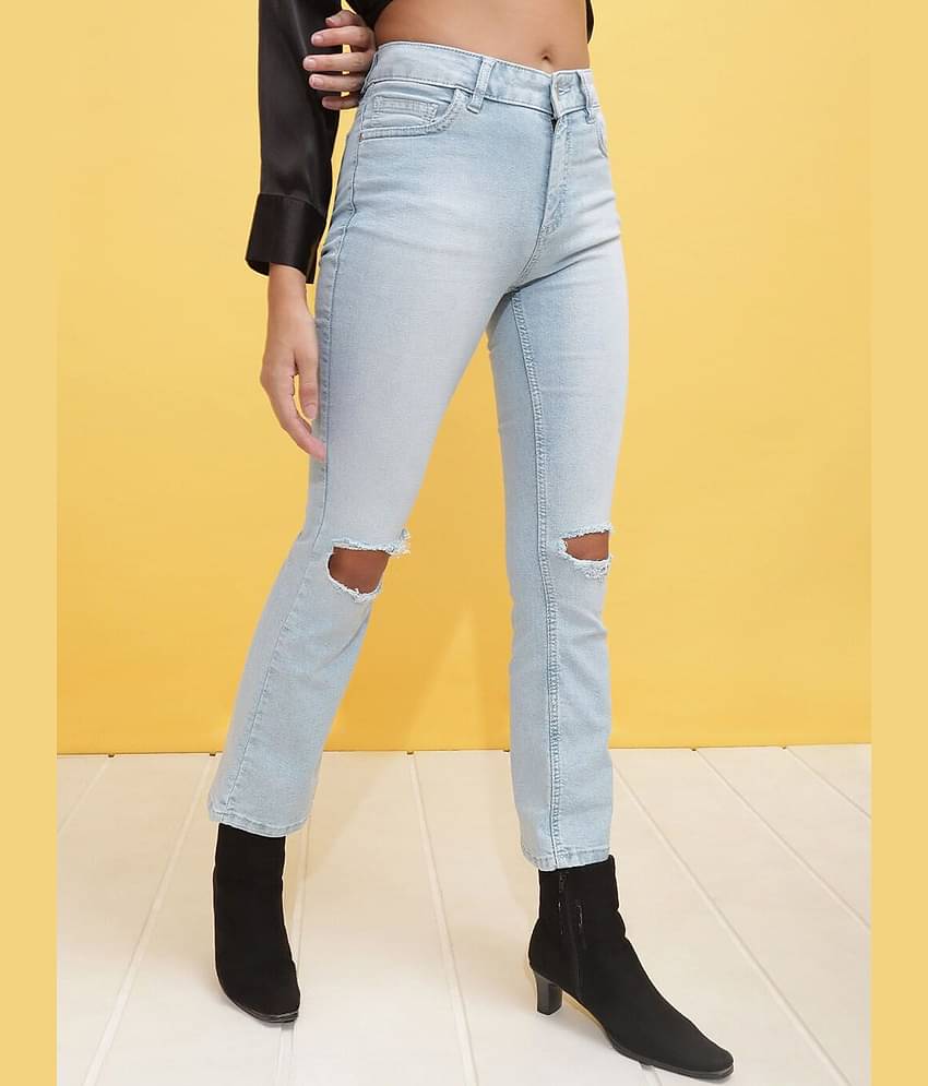 Freehand - Blue Cotton Blend Bootcut Women's Jeans ( Pack of 1 )