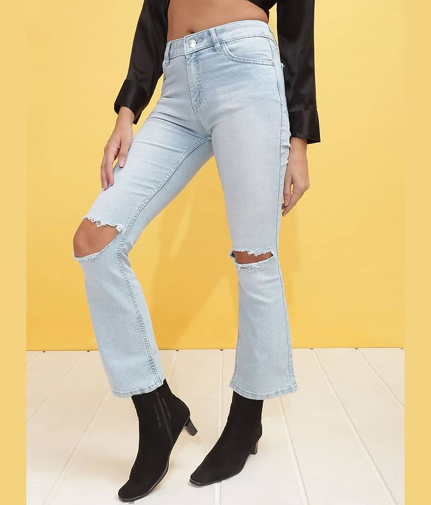 Freehand - Blue Cotton Blend Bootcut Women's Jeans ( Pack of 1 )