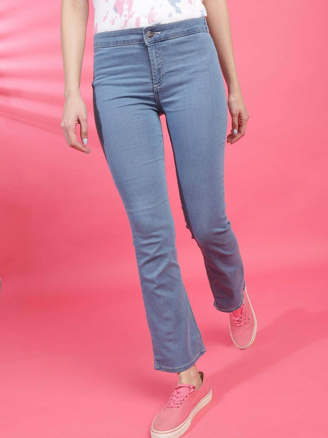     			Freehand - Blue Cotton Blend Bootcut Women's Jeans ( Pack of 1 )