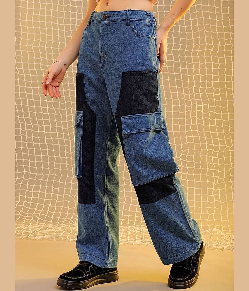 Freehand - Blue Cotton Blend Regular Fit Women's Jeans ( Pack of 1 )