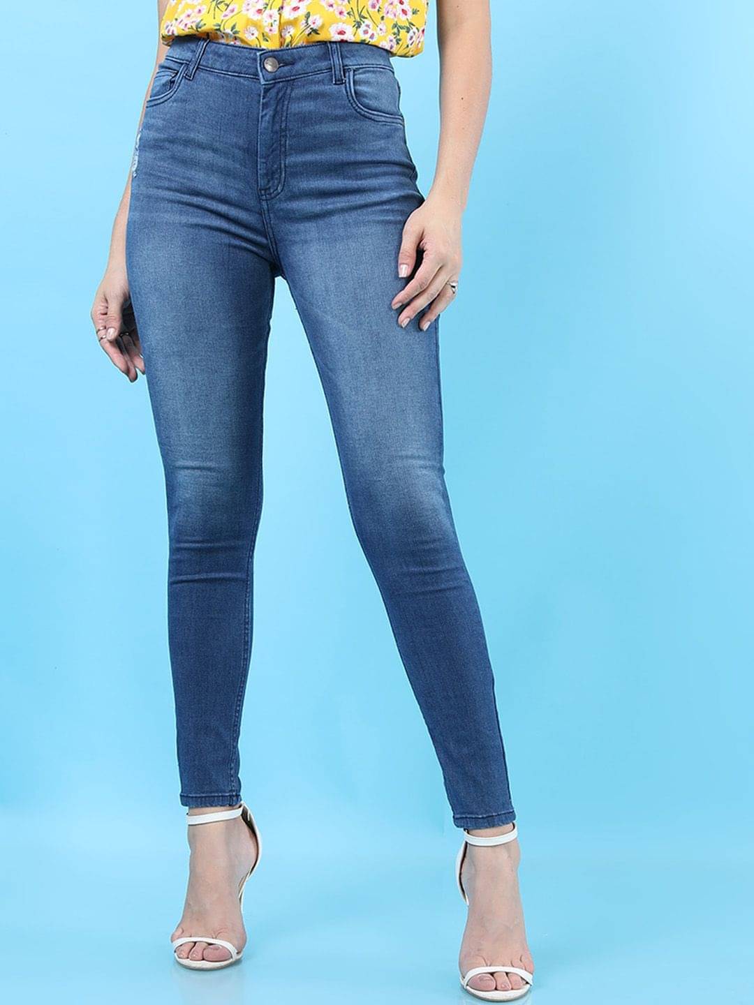     			Freehand - Blue Cotton Blend Skinny Fit Women's Jeans ( Pack of 1 )