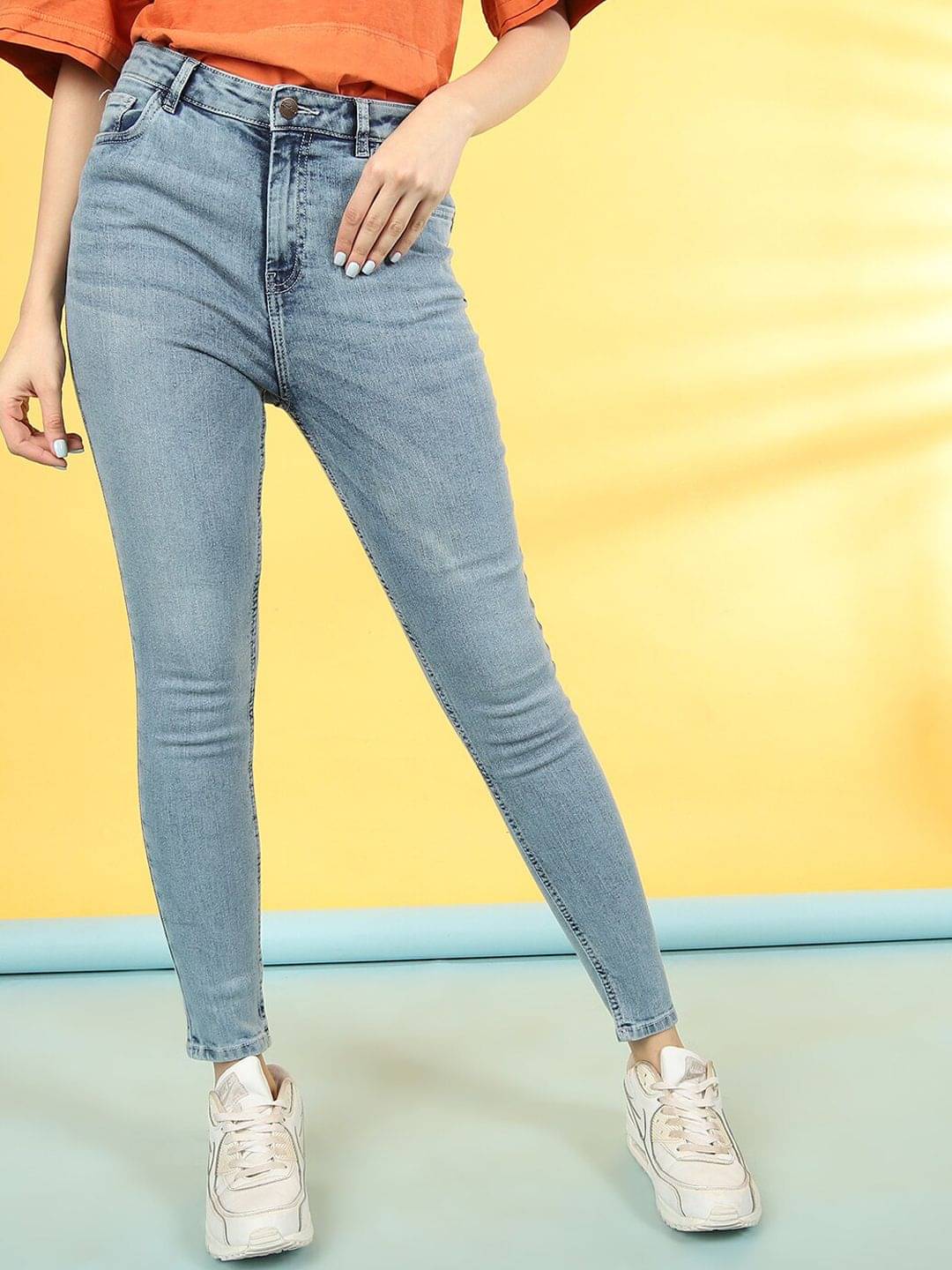     			Freehand - Blue Cotton Blend Slim Fit Women's Jeans ( Pack of 1 )
