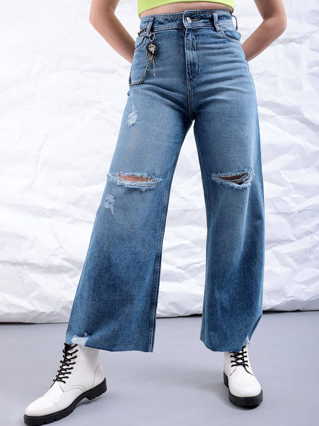     			Freehand - Blue Cotton Bootcut Women's Jeans ( Pack of 1 )