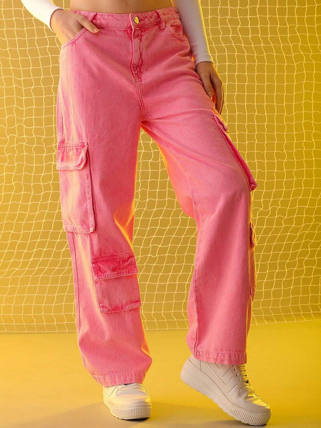     			Freehand - Pink Cotton Regular Fit Women's Jeans ( Pack of 1 )