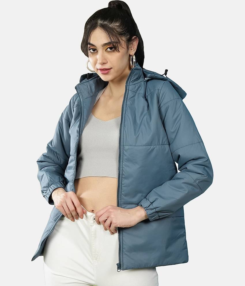 Freehand - Polyester Blue Hooded Jackets