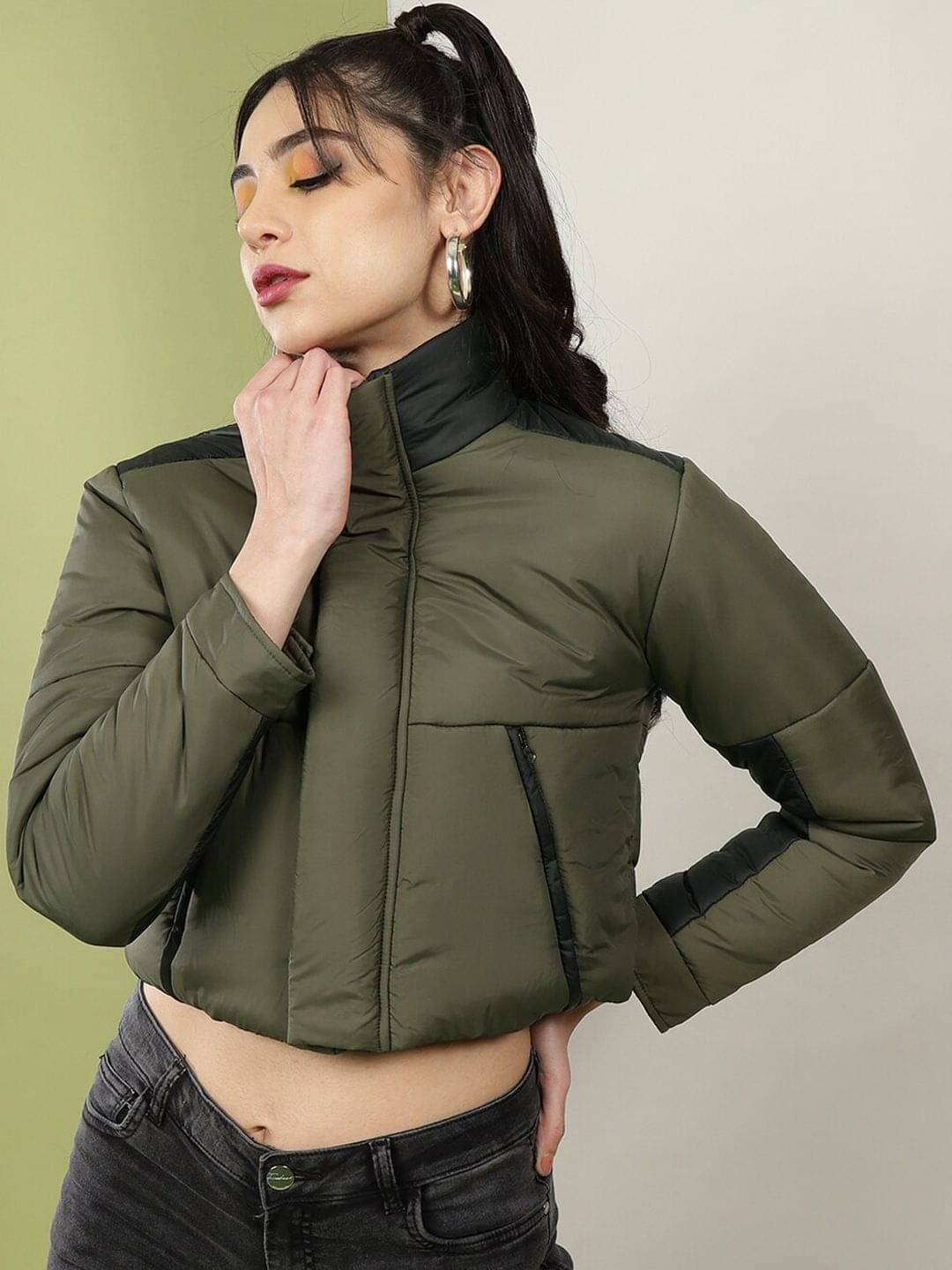     			Freehand - Polyester Green Jackets