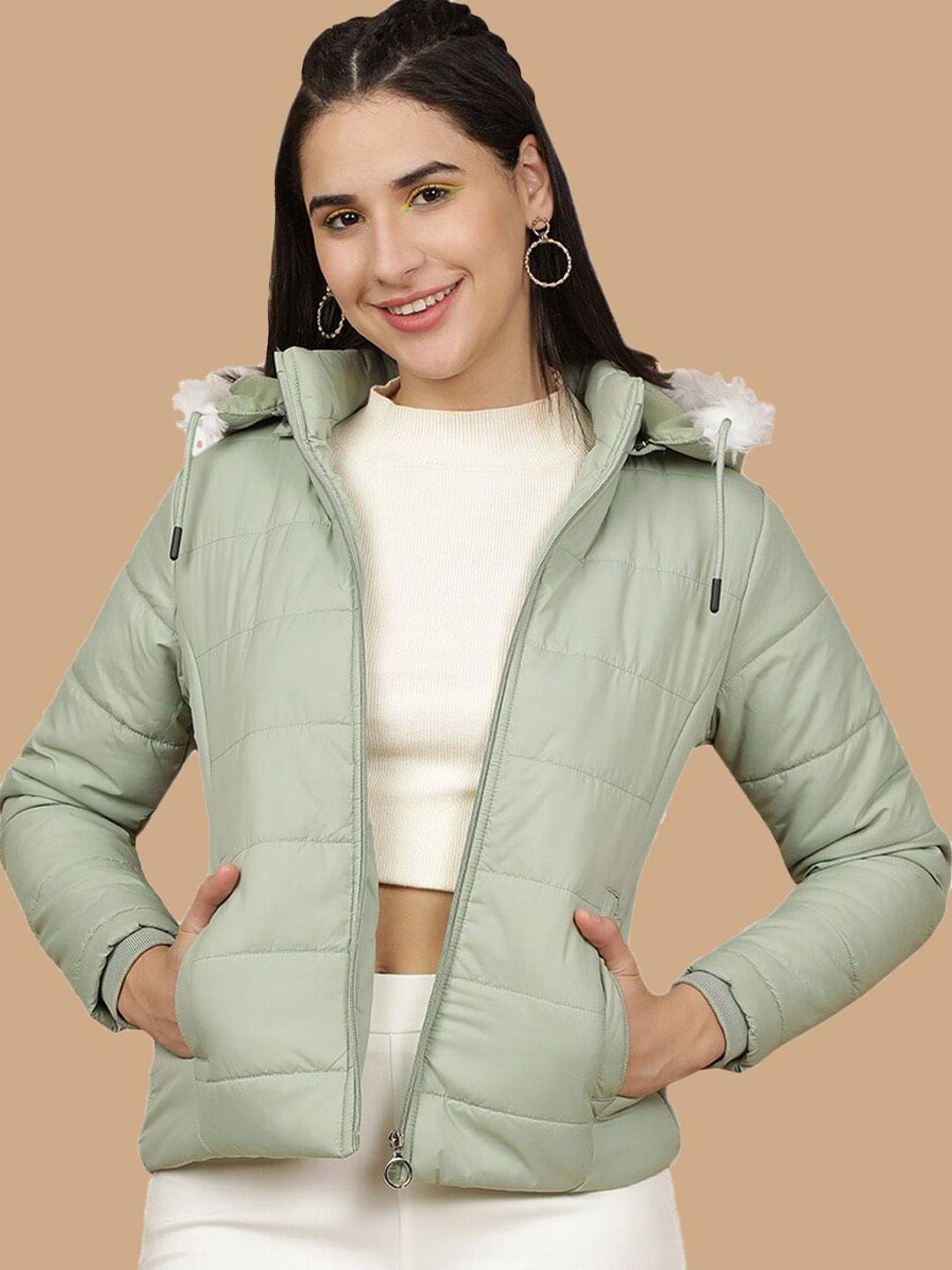Freehand - Polyester Green Puffer Freehand - Polyester Green Puffer