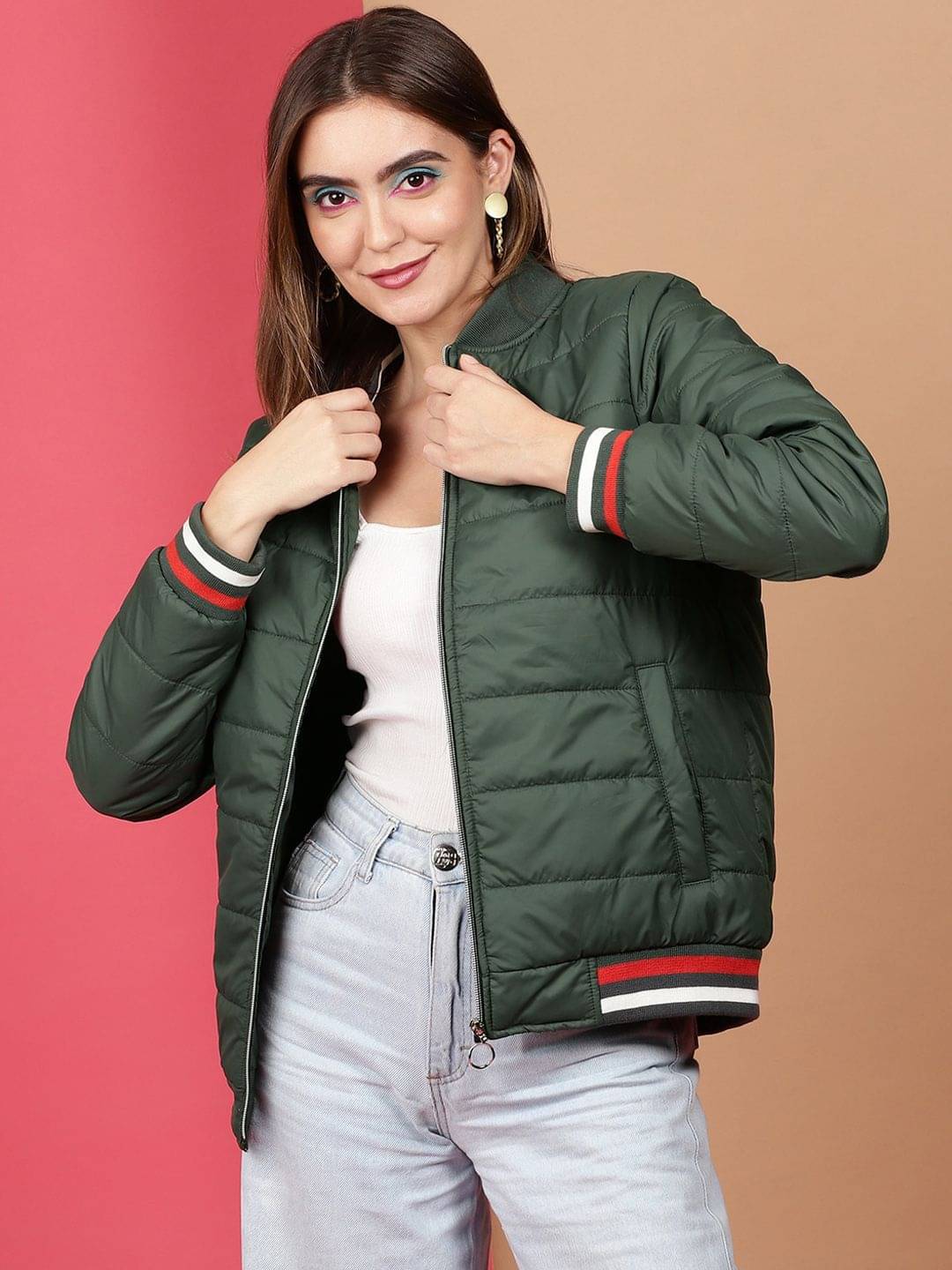 Freehand - Polyester Green Puffer Freehand - Polyester Green Puffer