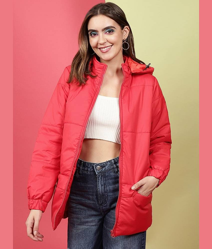 Freehand - Polyester Red Hooded Jackets