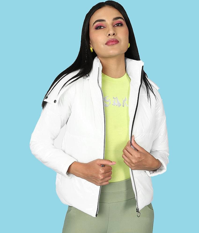 Freehand - Polyester White Hooded Jackets