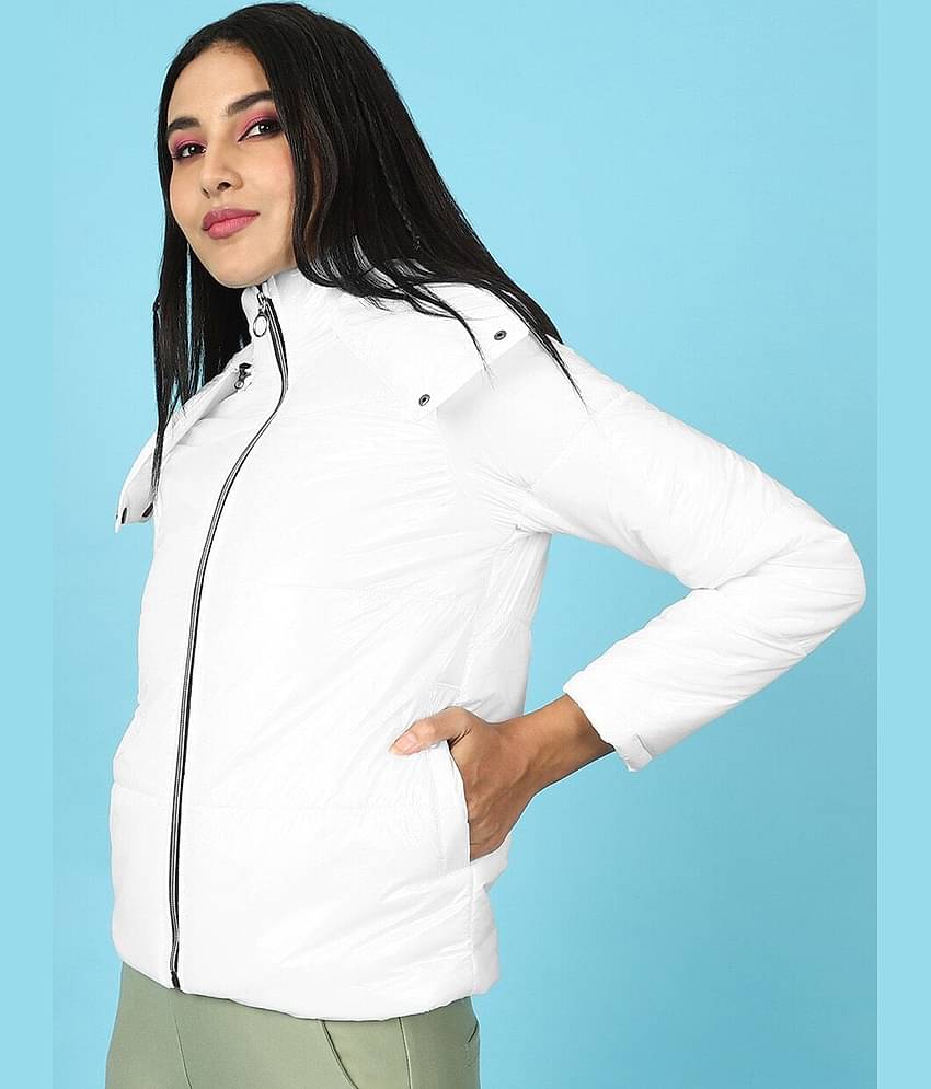 Freehand - Polyester White Hooded Jackets