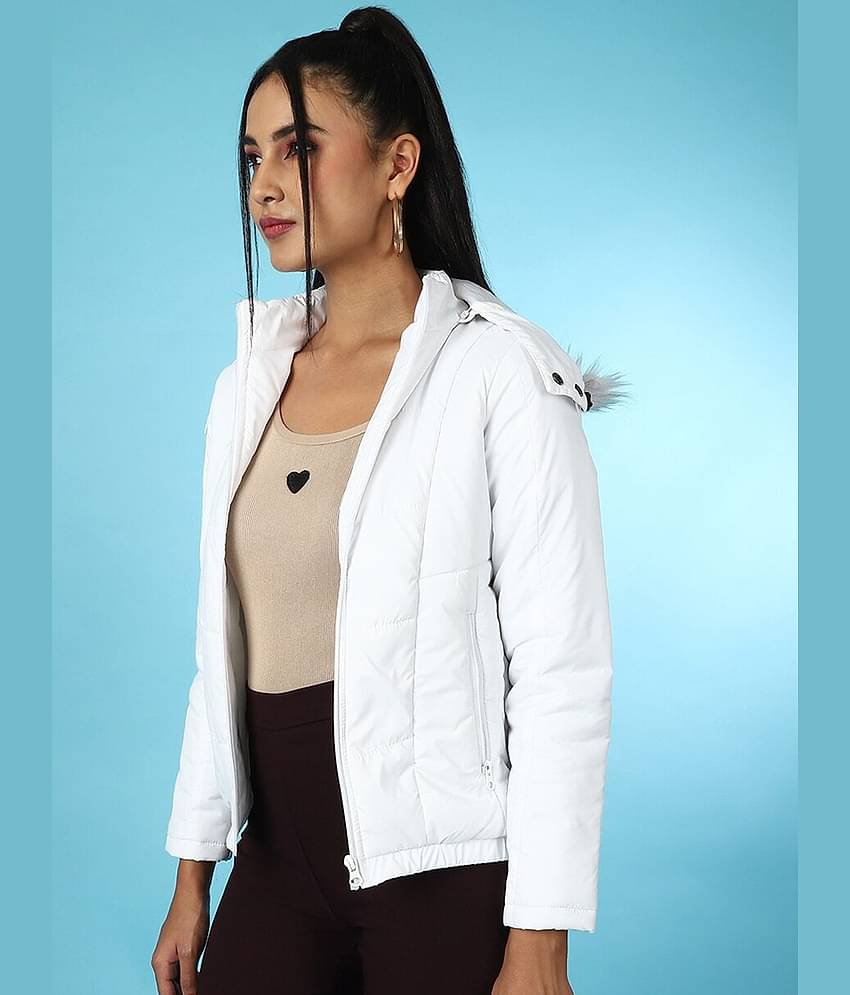 Freehand - Polyester White Hooded Jackets