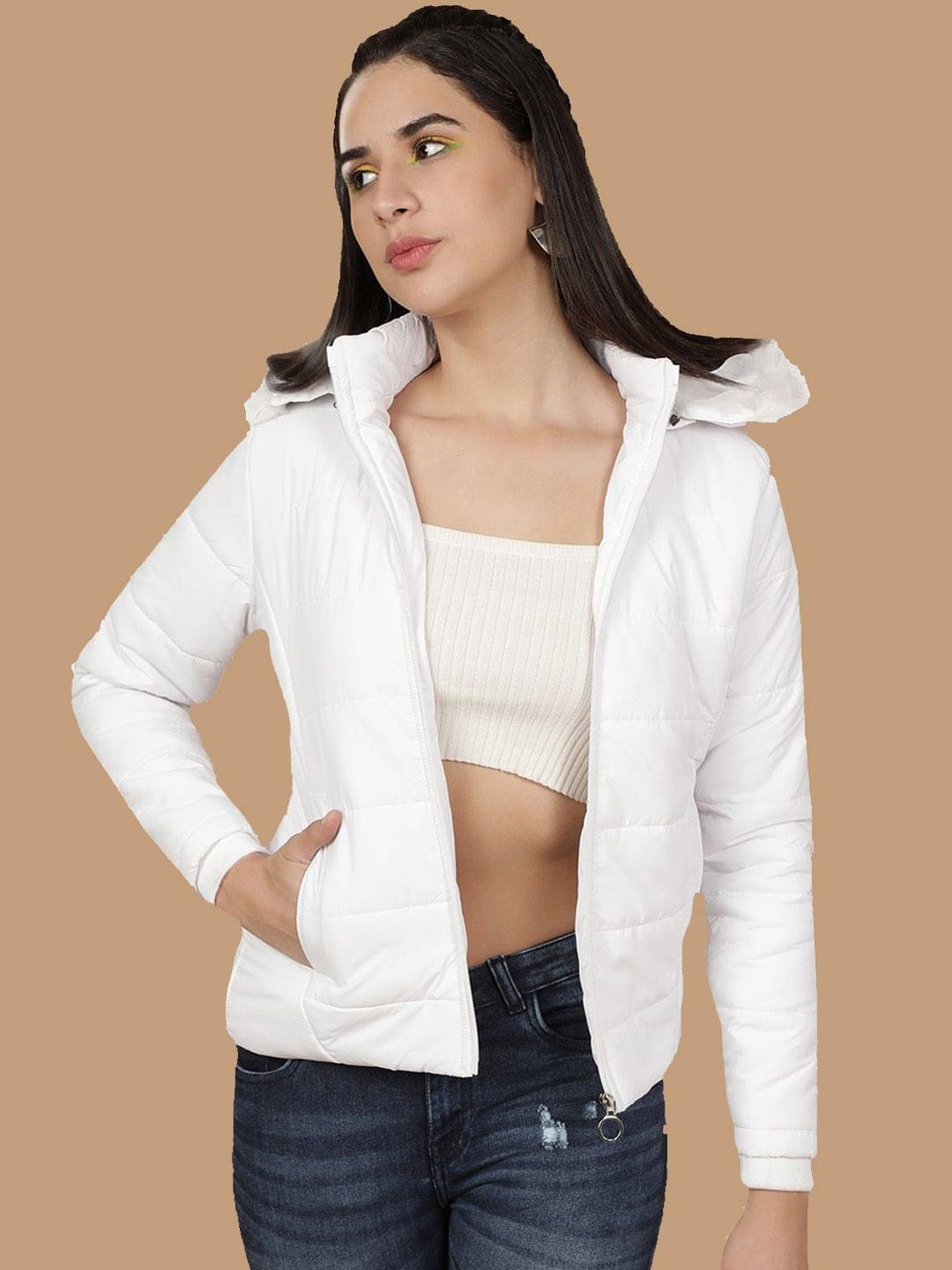     			Freehand - Polyester White Puffer