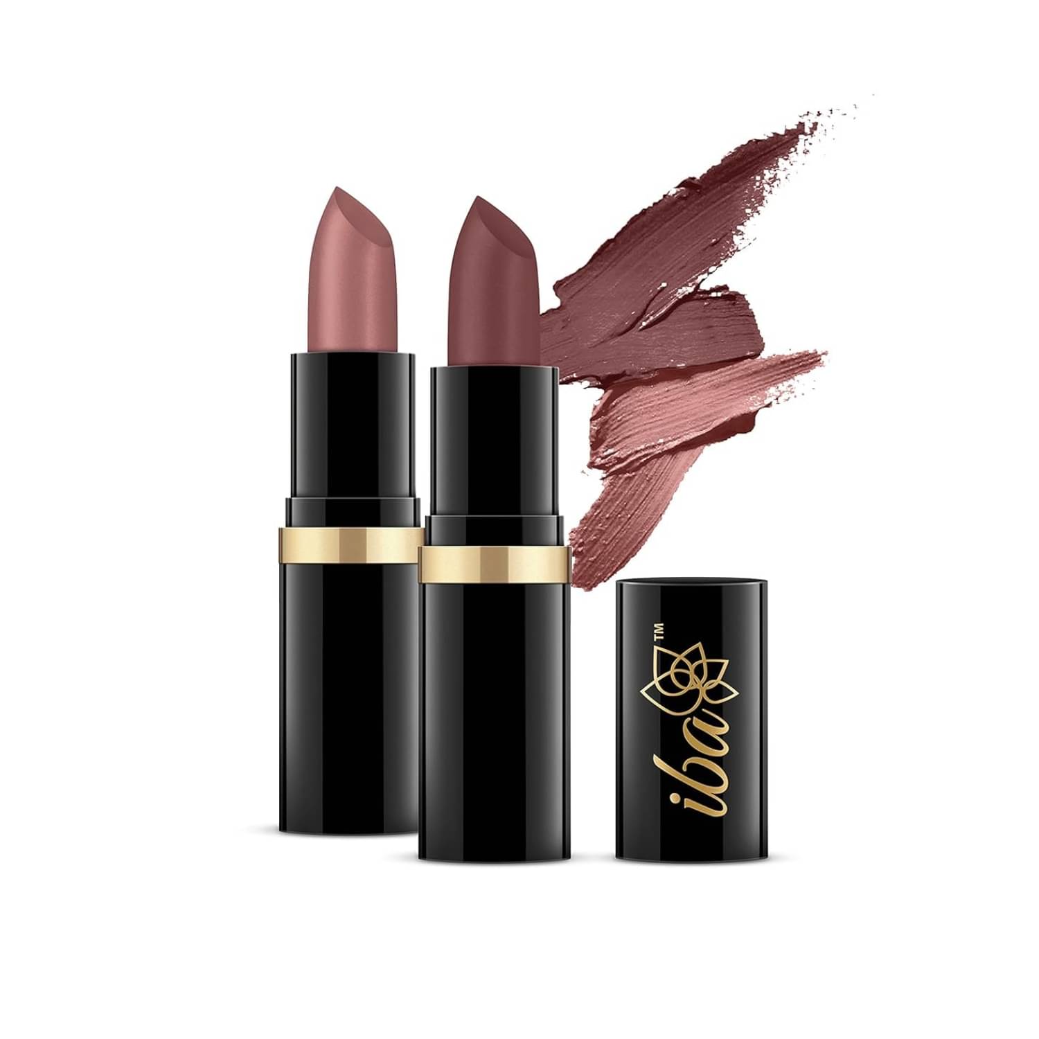     			Iba Pure Lips Moisture Rich Lipsticks - Nude Love (A45 Glossy Natural & A46 Spicy Nude) (Pack of 2)